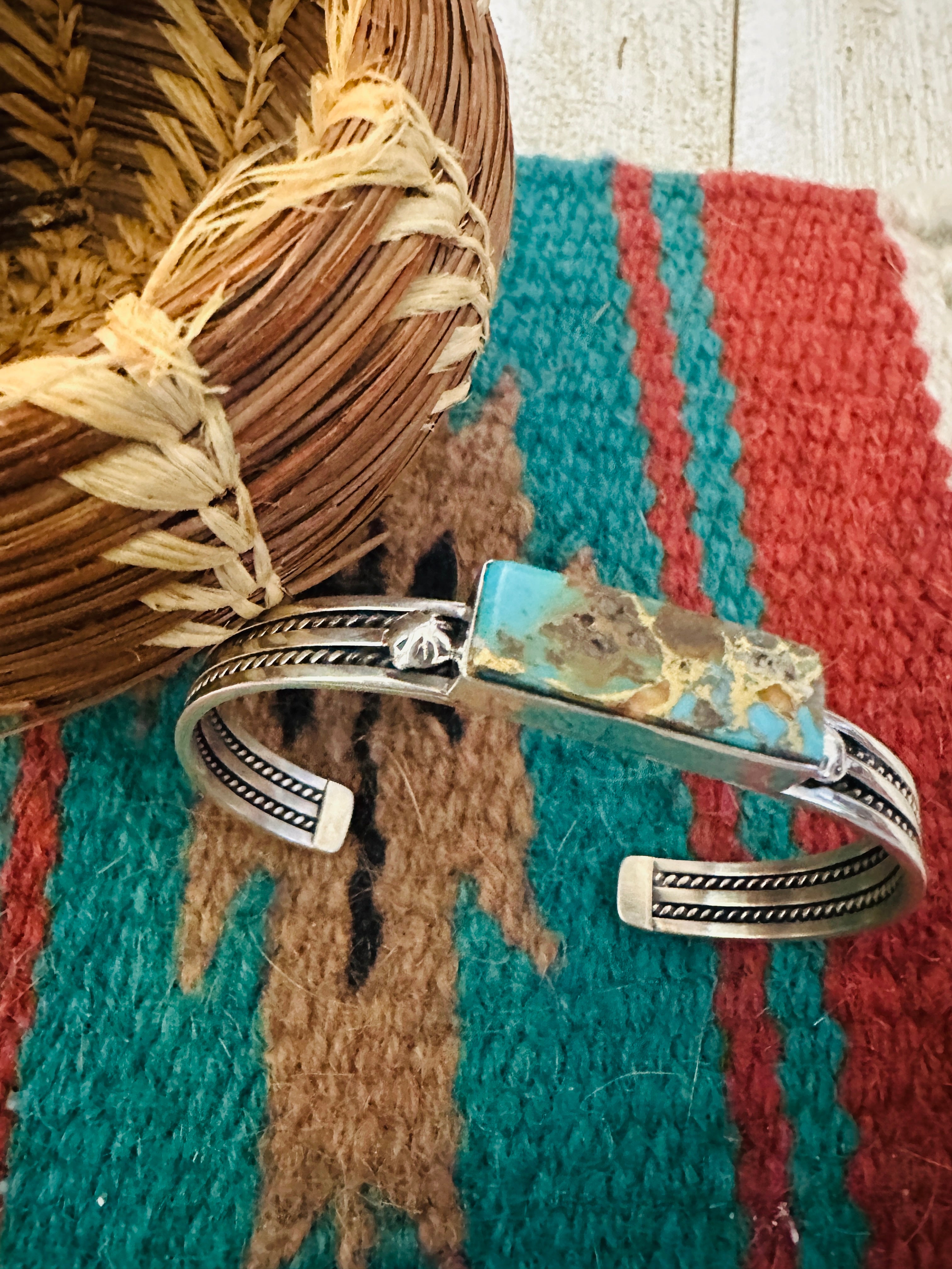 Handcrafted Spice & Sterling Silver Cuff Bracelet
