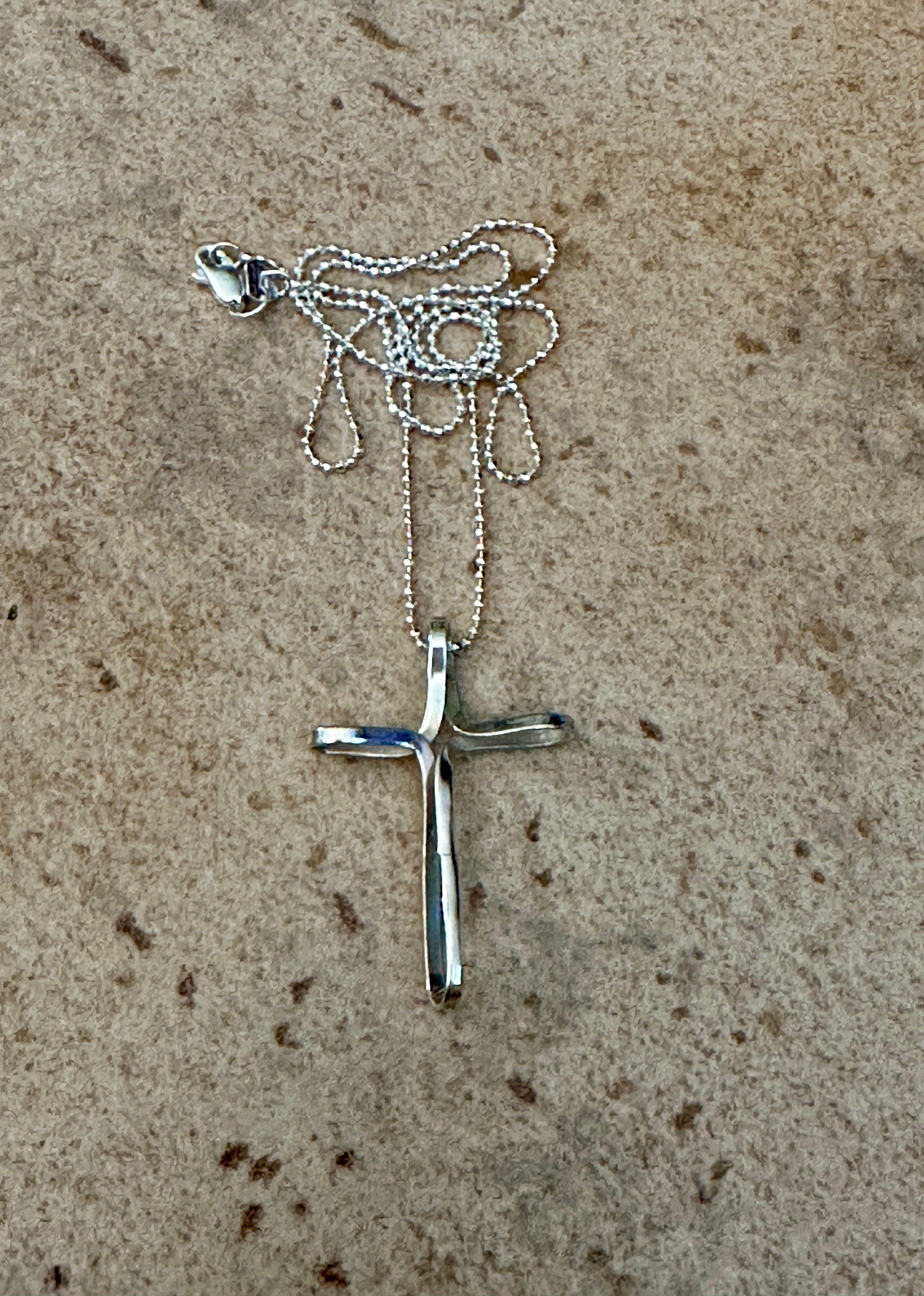 Petite Tiffany Cross Pendant Necklace