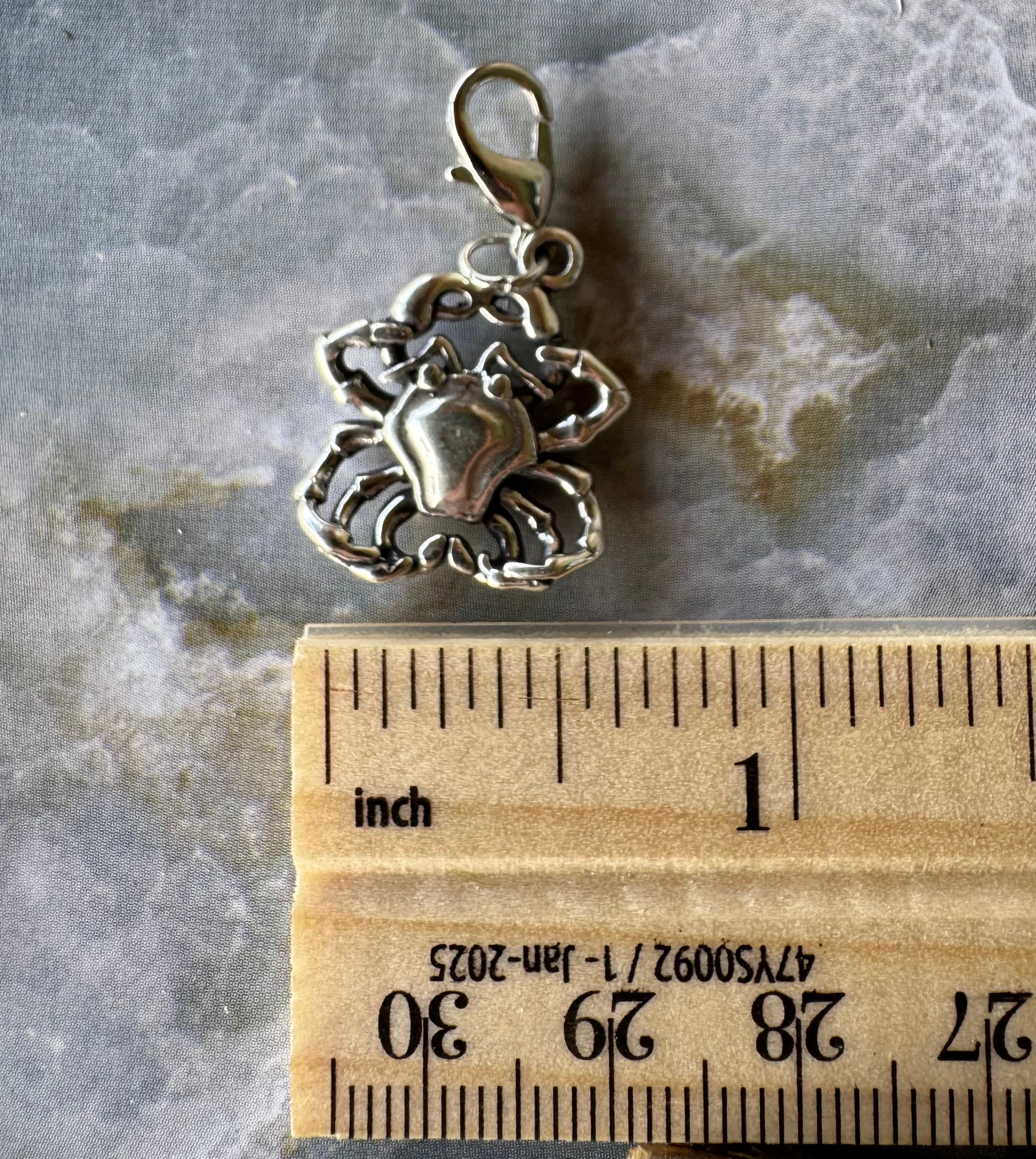 Handcrafted Sterling Silver Cancer/ Crab Charm