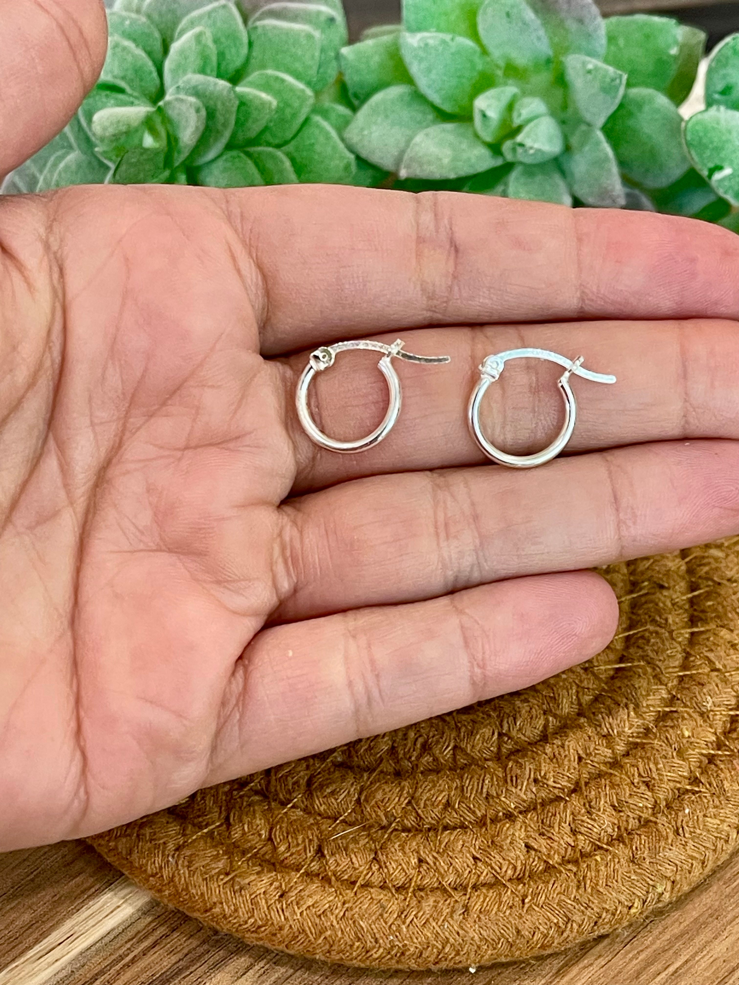 Handmade In Mexico Sterling Silver, Hoop Earrings