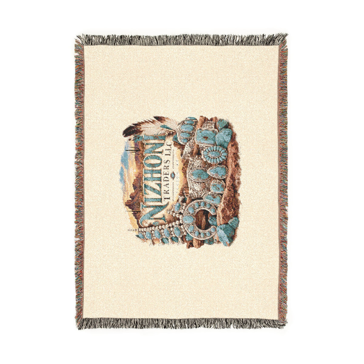 Nizhoni Traders Southwestern Cabin Woven Blanket – Bring a Little Bit of the Southwest Home With You