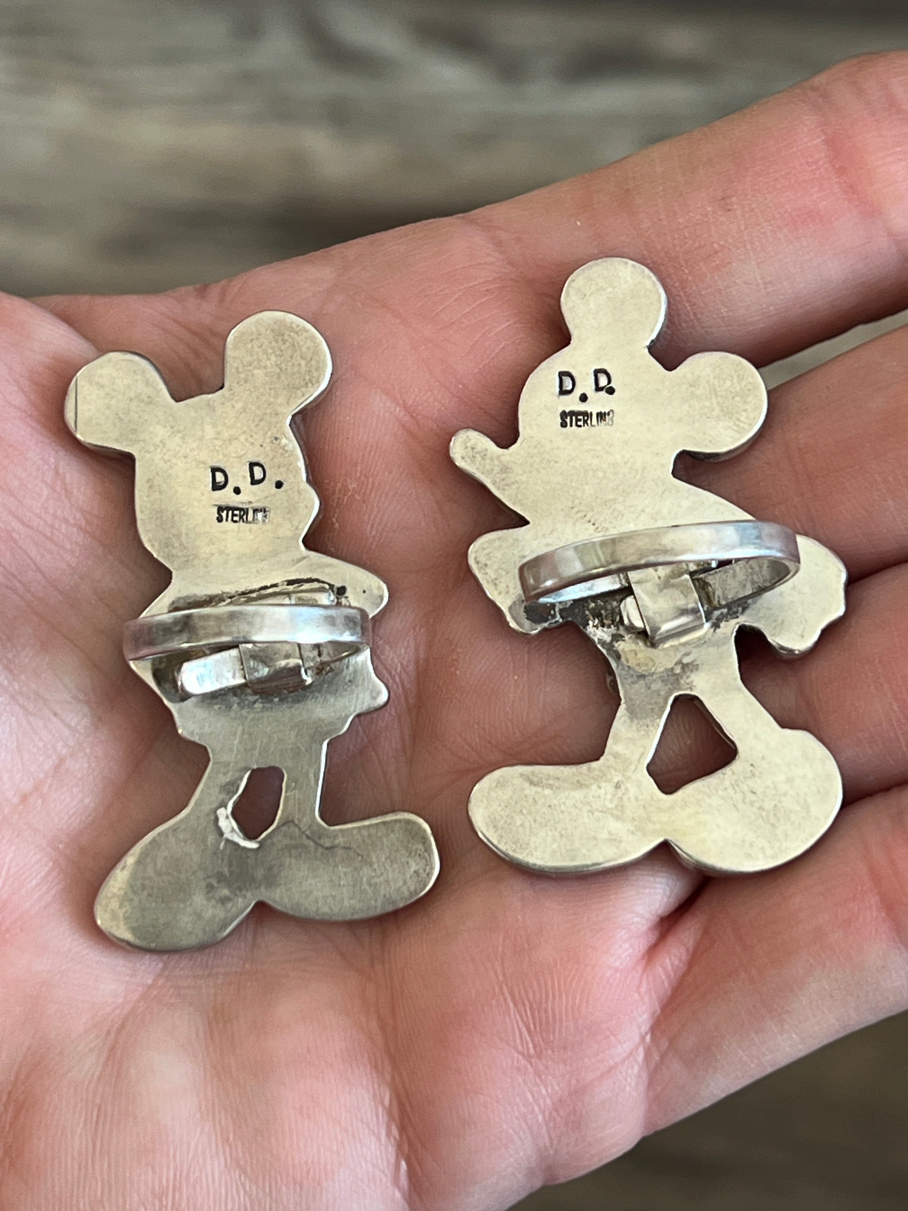 Handcrafted Mickey Mouse Multi Stone Inlay Rings by Don Dewa, Adjustable