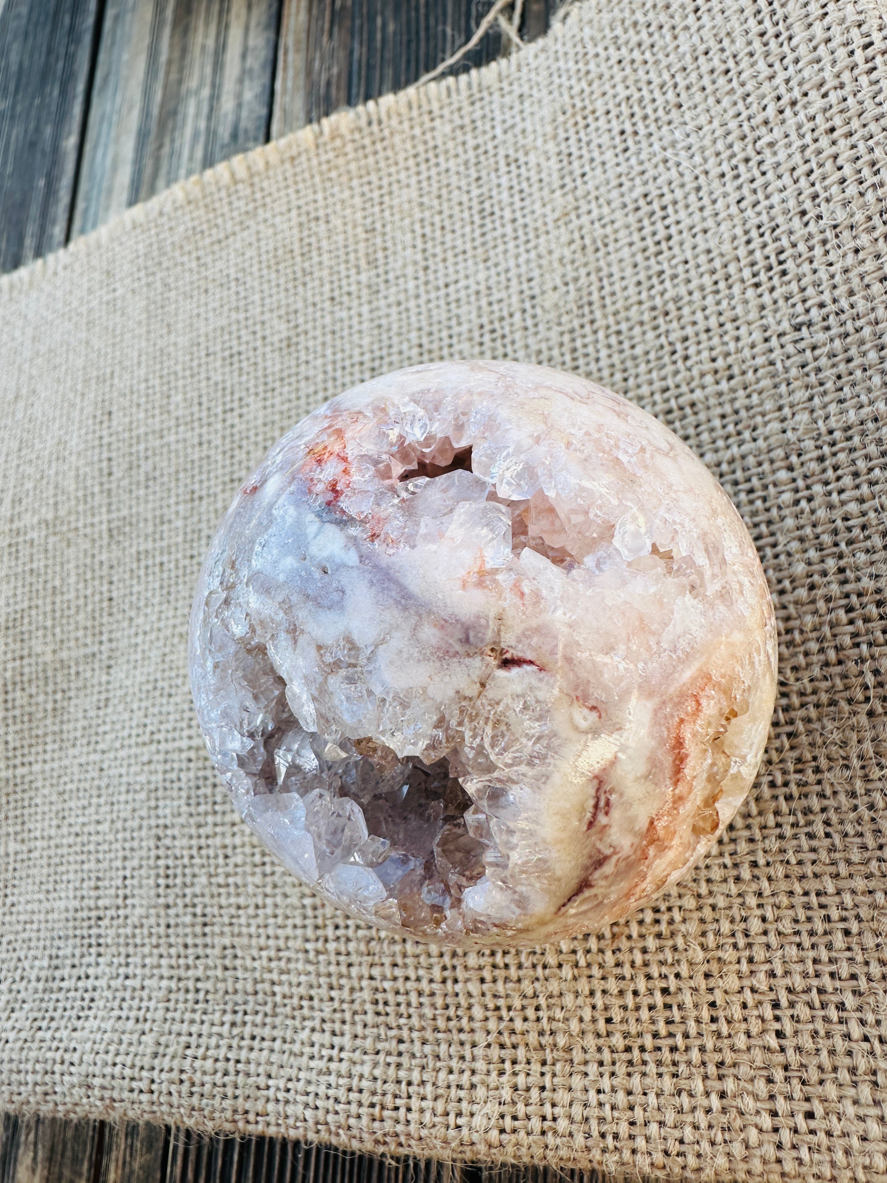 ✨ Nizhoni Crystals ✨ Pink Amethyst Geode Sphere