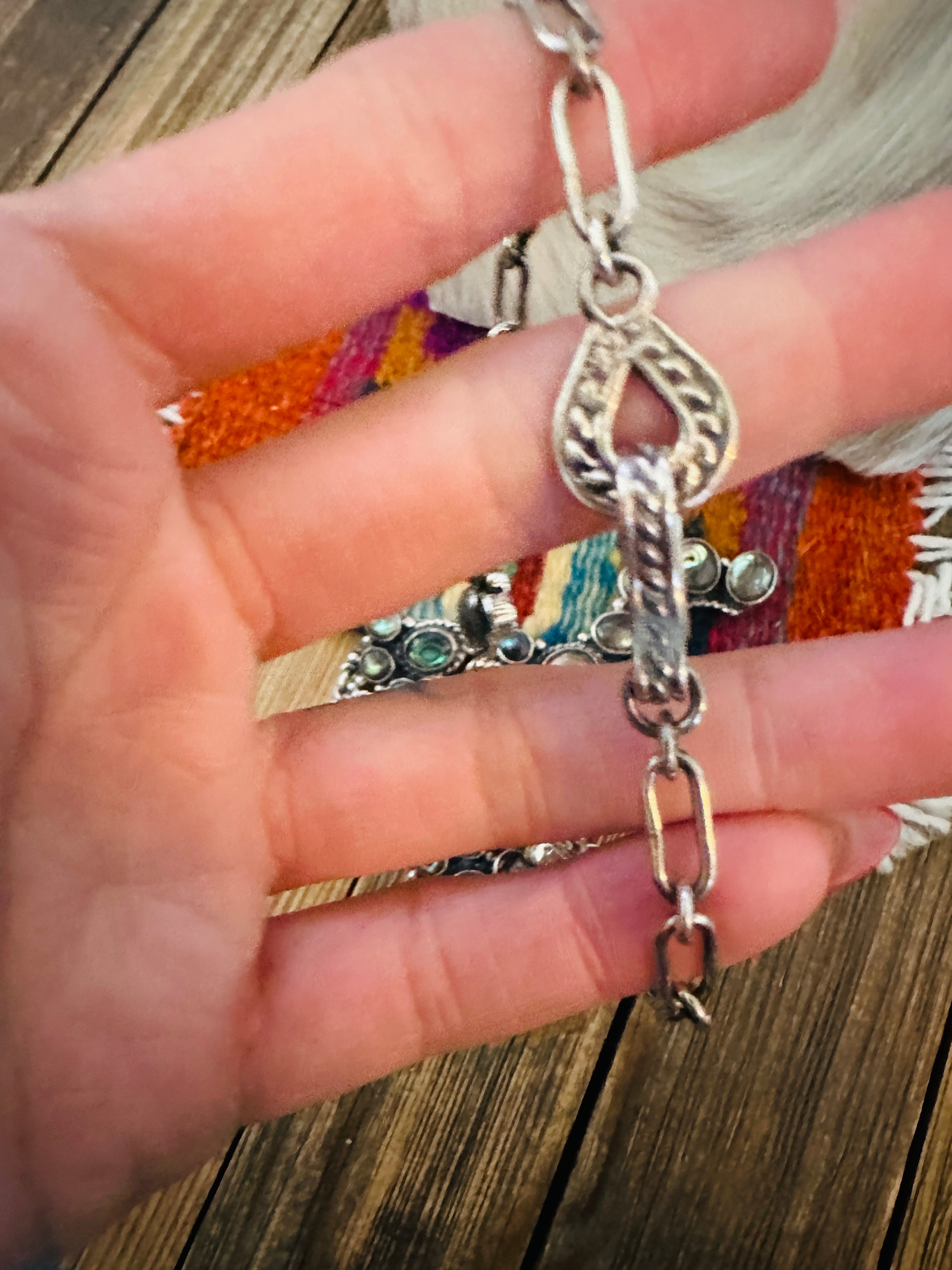 Handcrafted Abalone & Sterling Silver Naja Necklace by Federico Jimenez