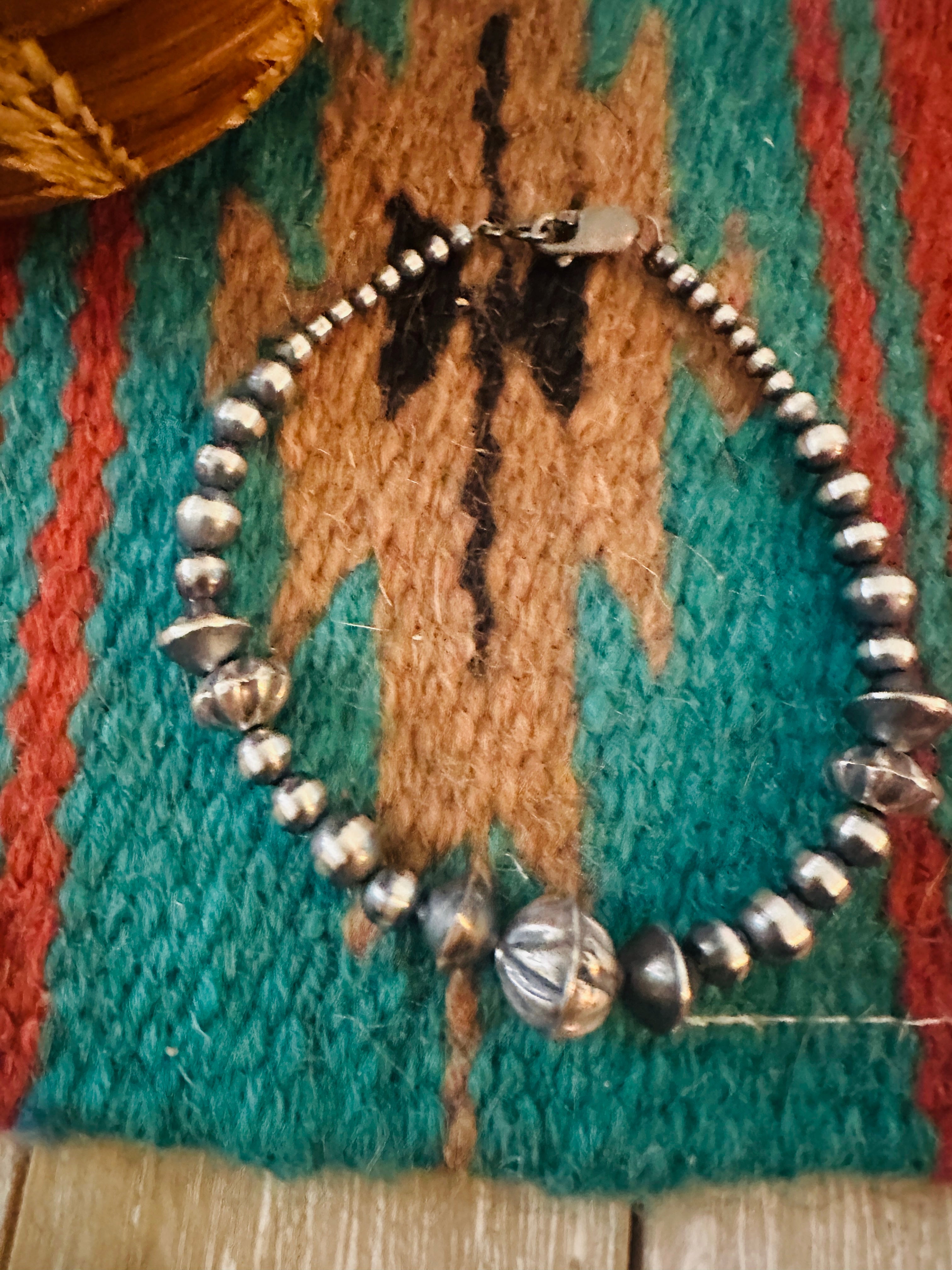 Handcrafted Sterling Silver Beaded Bracelet