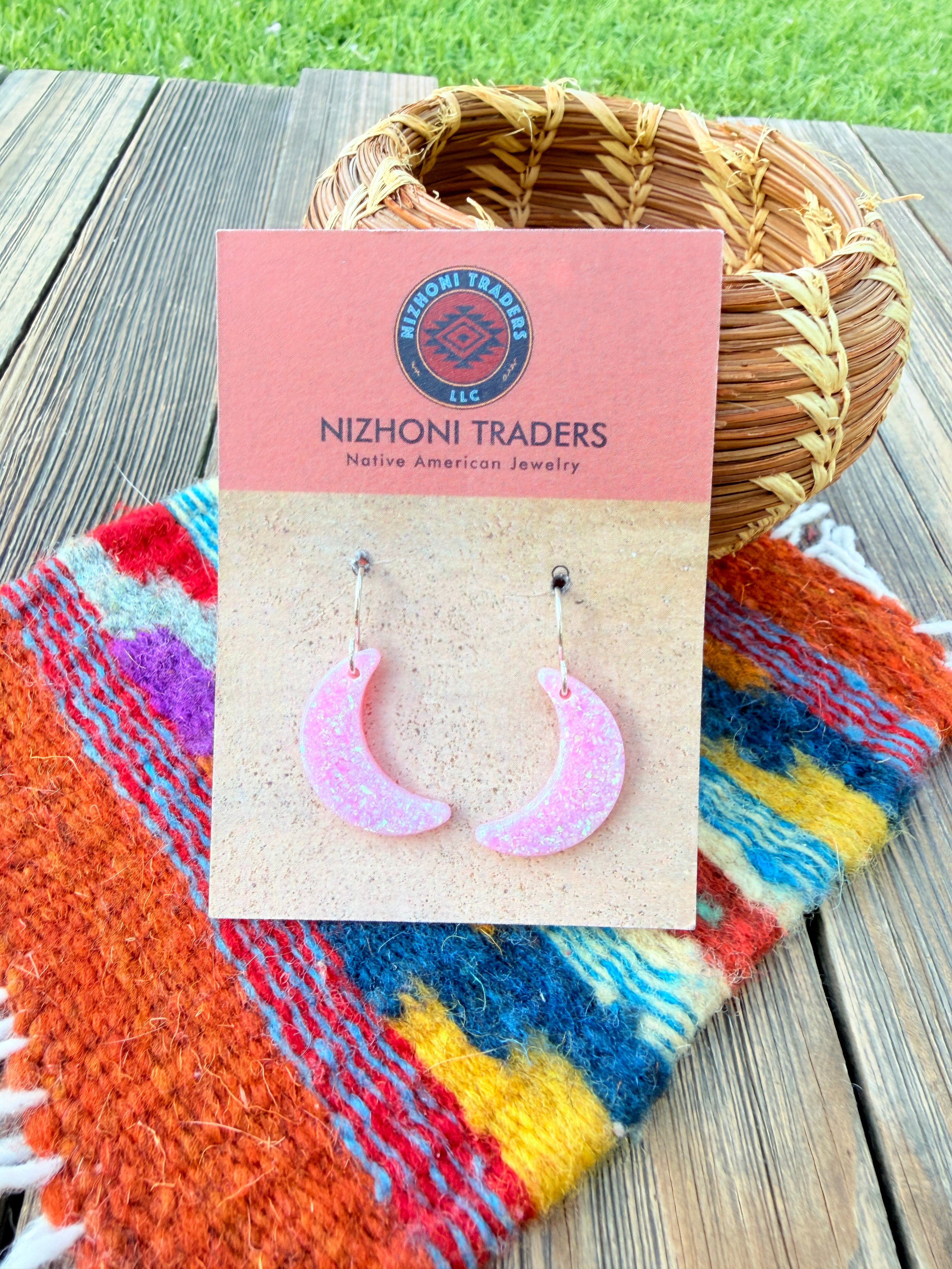 Handcrafted Sterling Silver & Opal Moon Dangle Earrings (Copy)