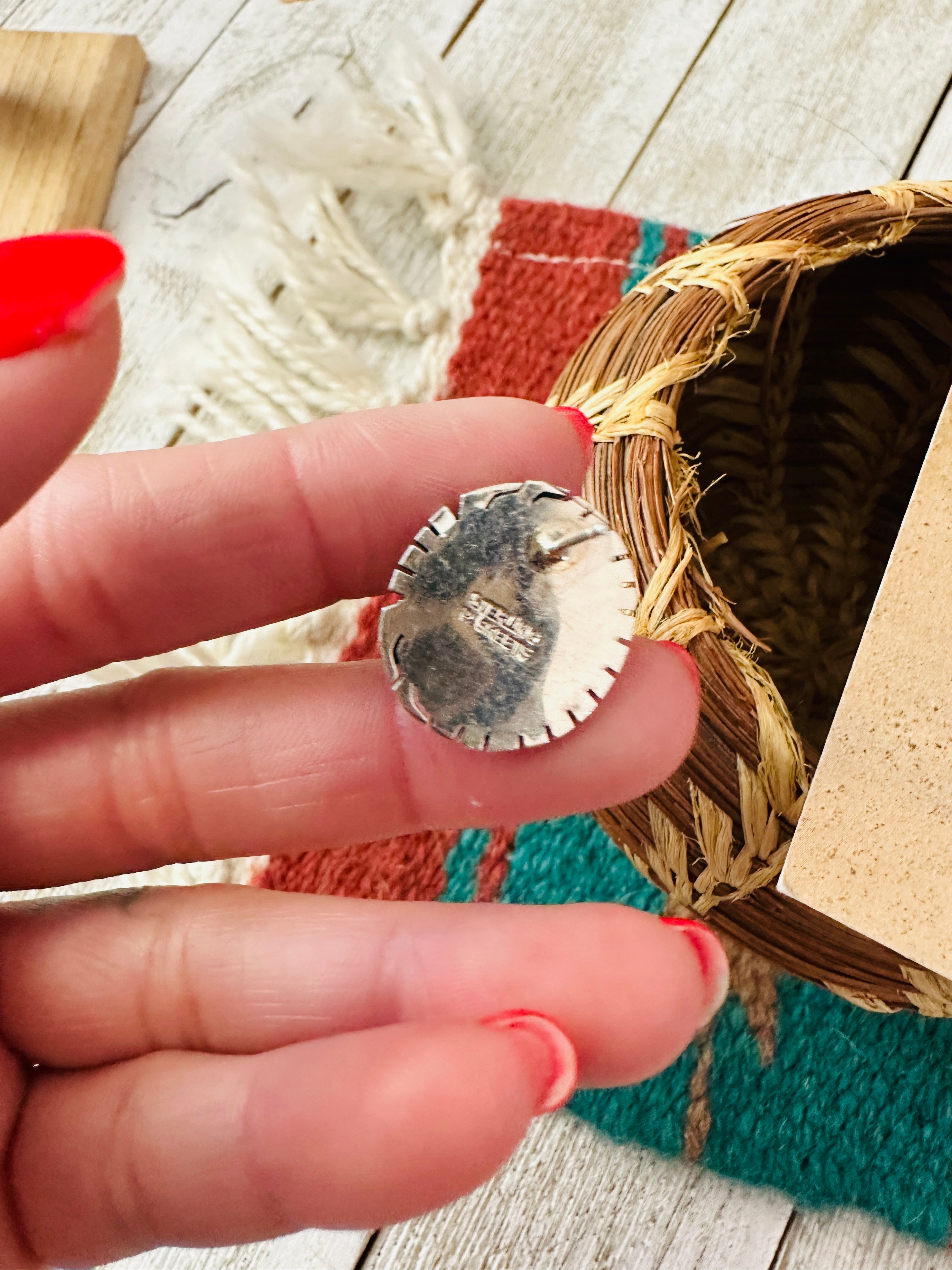 Navajo Turquoise & Sterling Silver Post Earrings