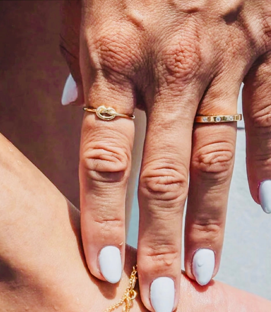 Gold Plated Sterling Silver Love Knot Ring