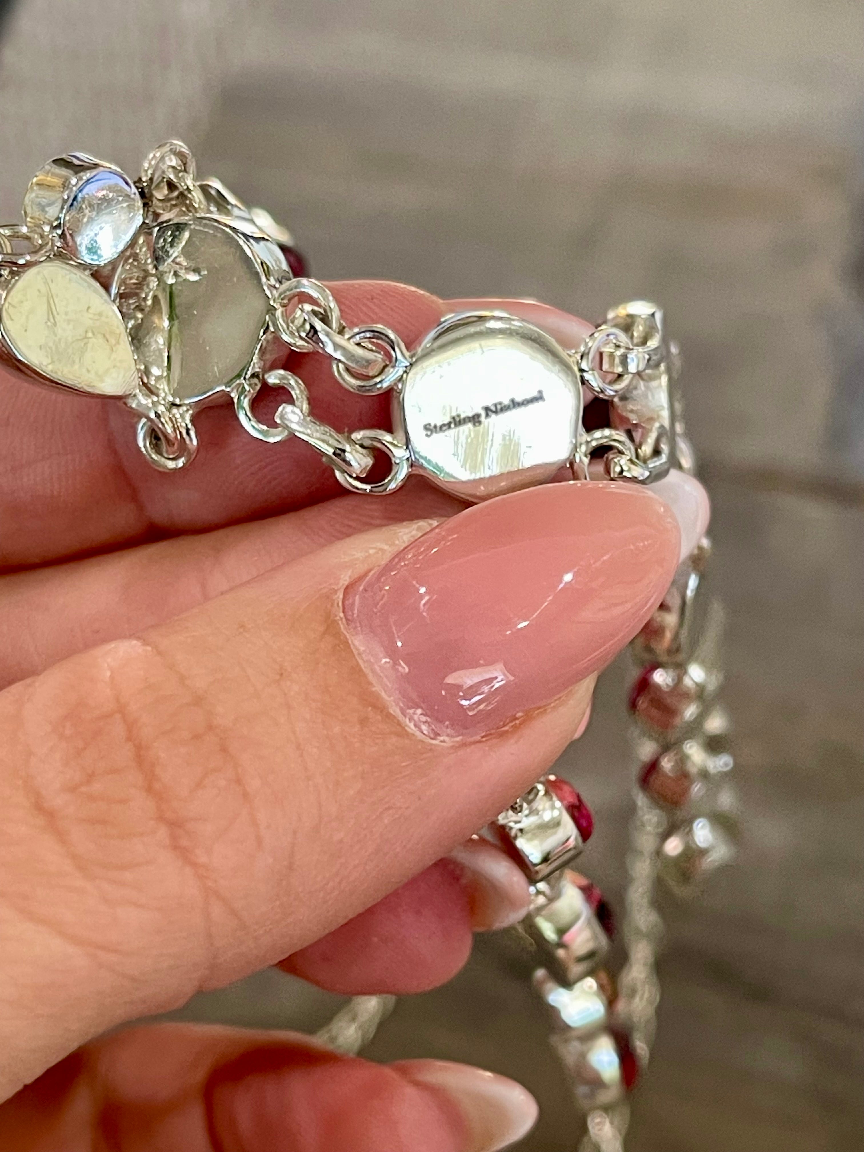 Beautiful Handmade Sterling Silver Dahlia Rose Necklace