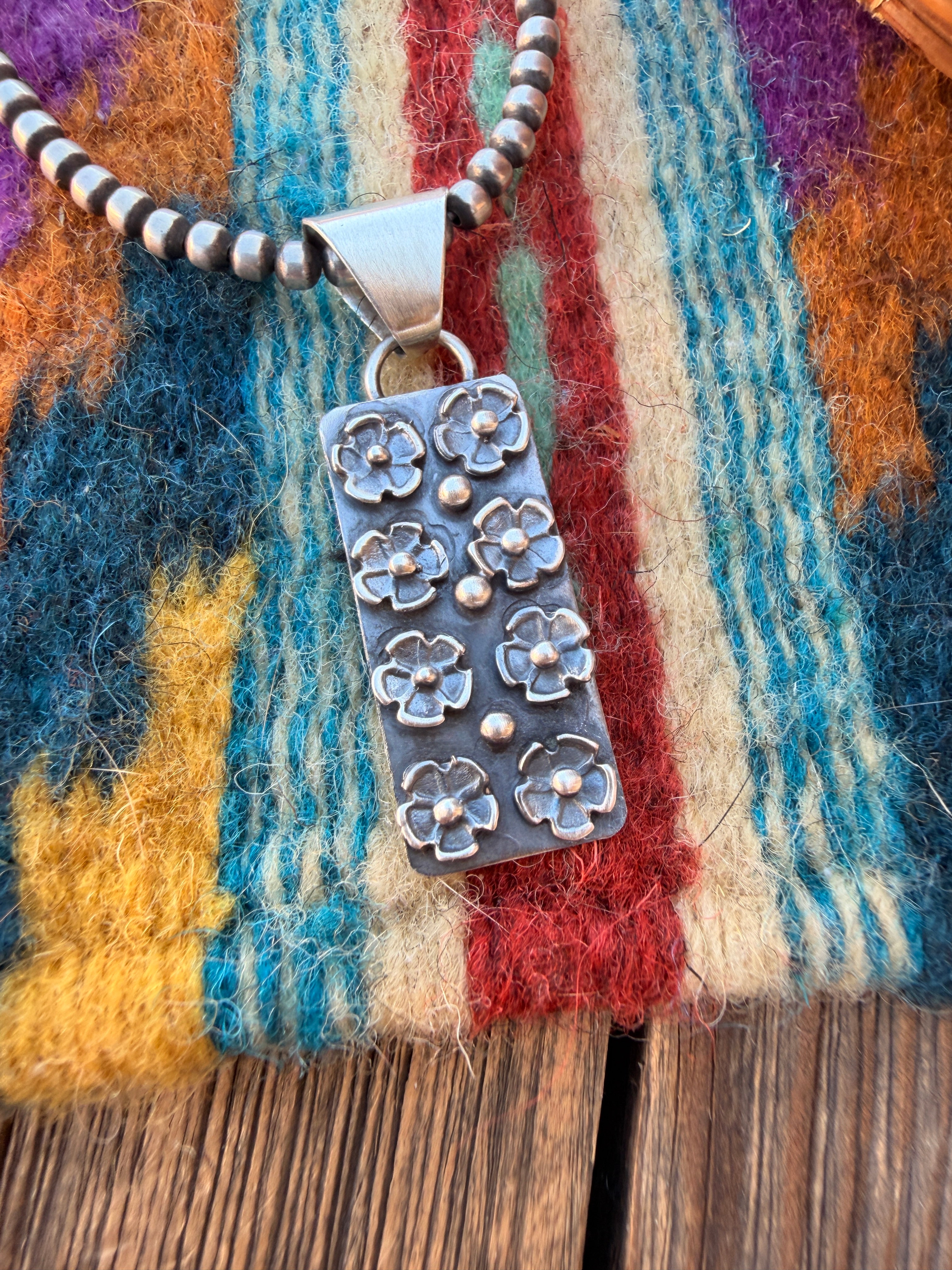 Handcrafted Sterling Silver Flower Pendant