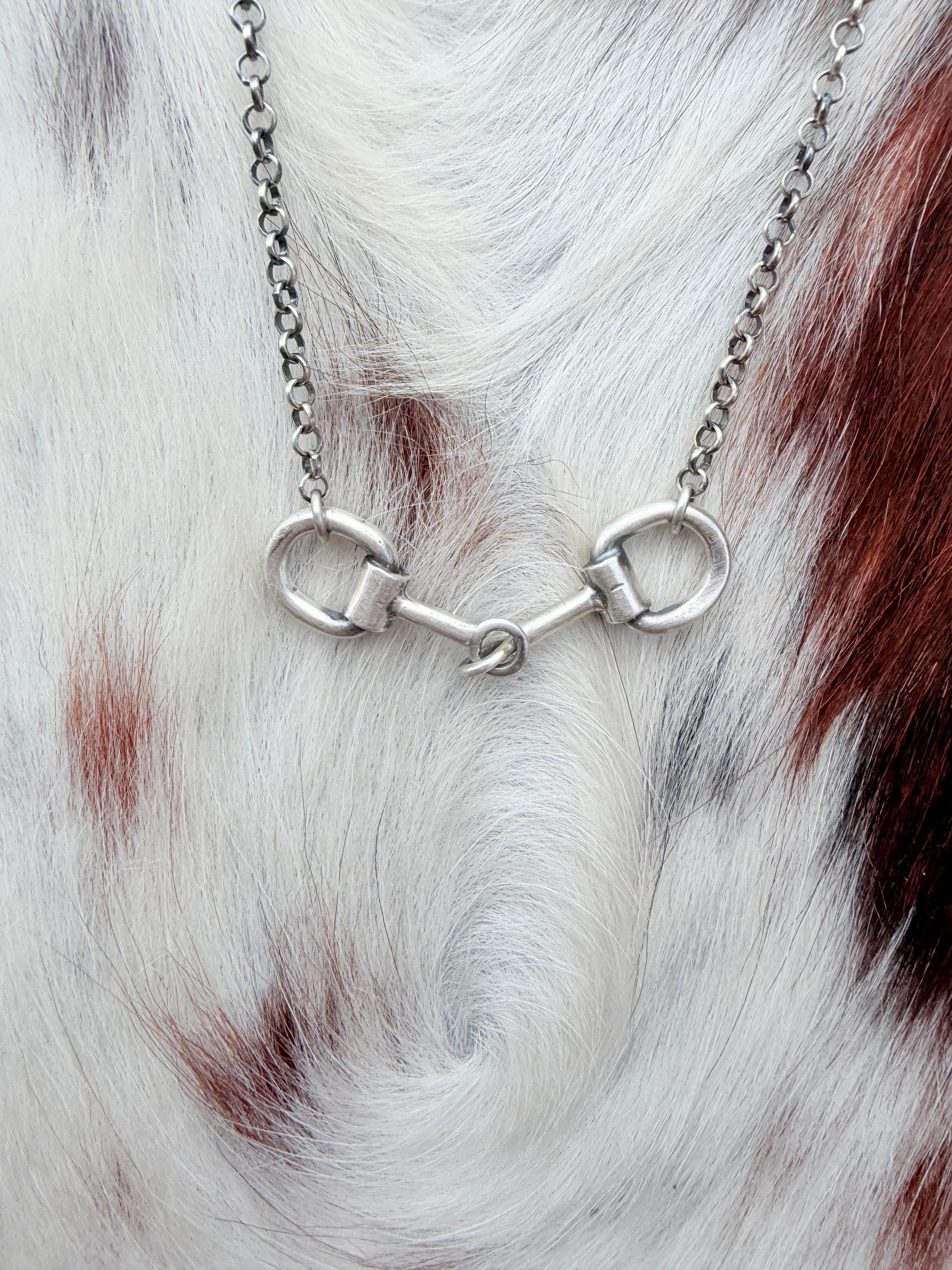 Handcrafted Sterling Silver Horse Bit Necklace
