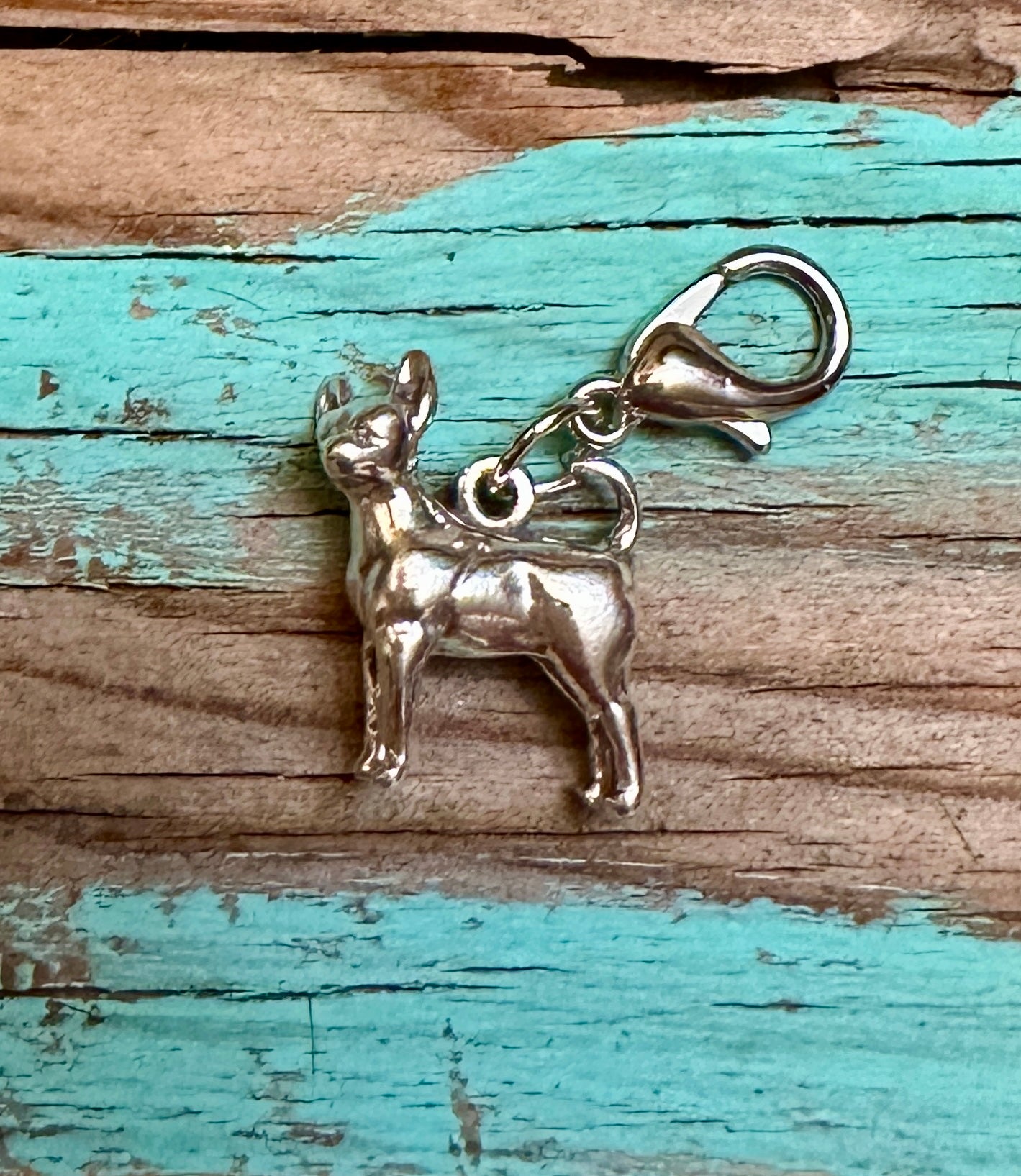 Handcrafted Sterling Silver Chihuahua Dog Charm