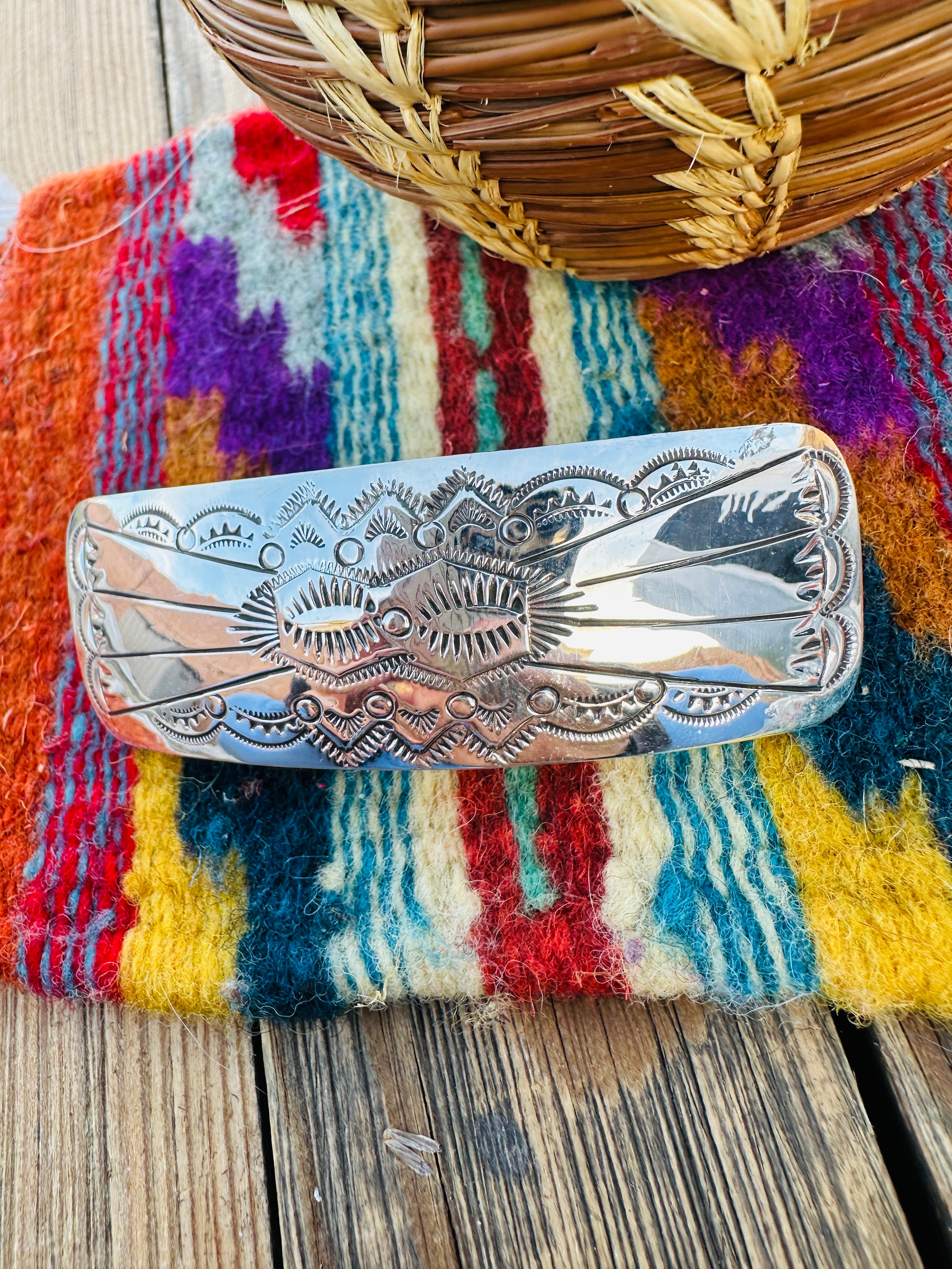 Handcrafted Sterling Silver Hair Barrette
