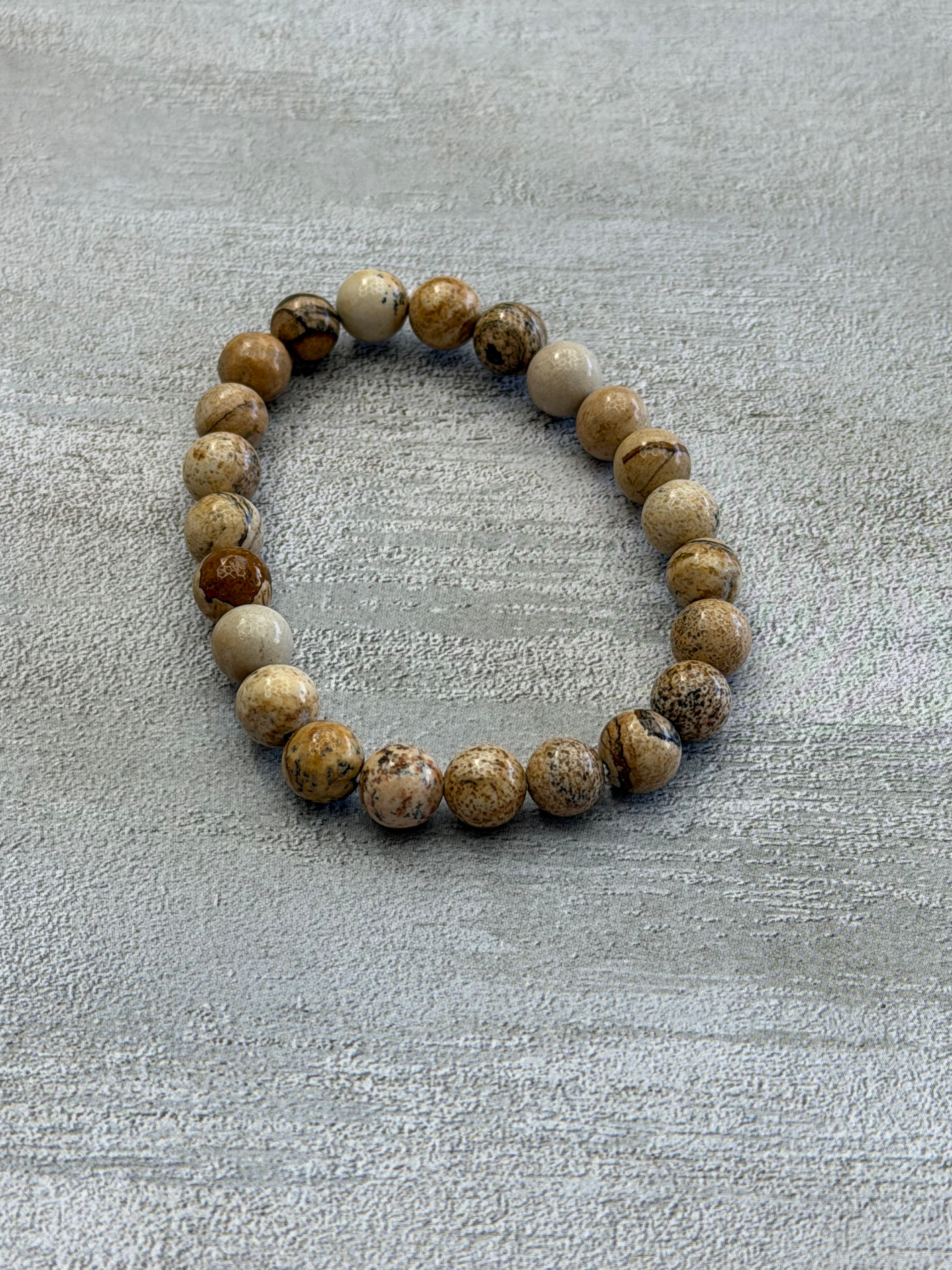 Picture Jasper 8mm Stretch Bracelet