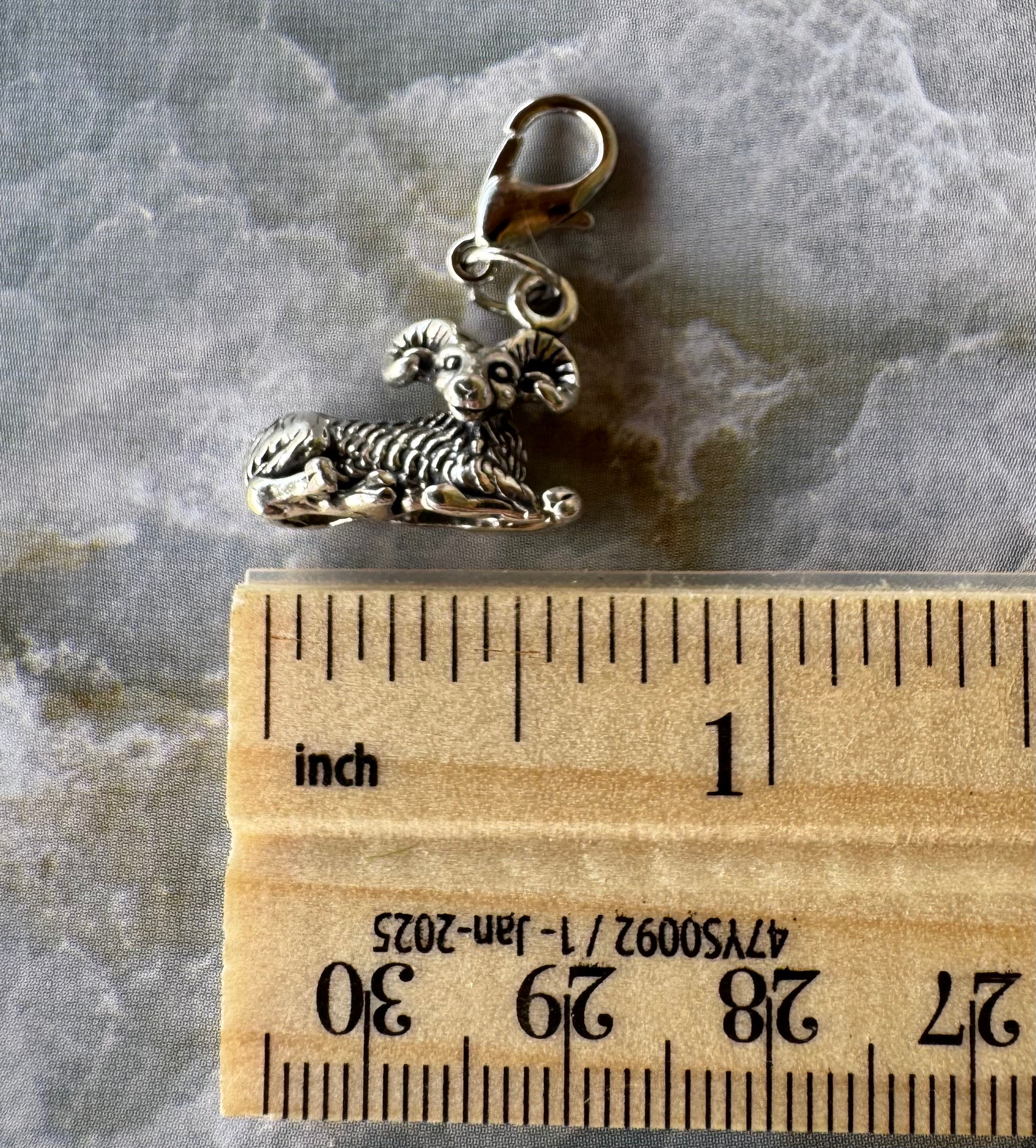 Handcrafted Sterling Silver Aries/ Ram Charm