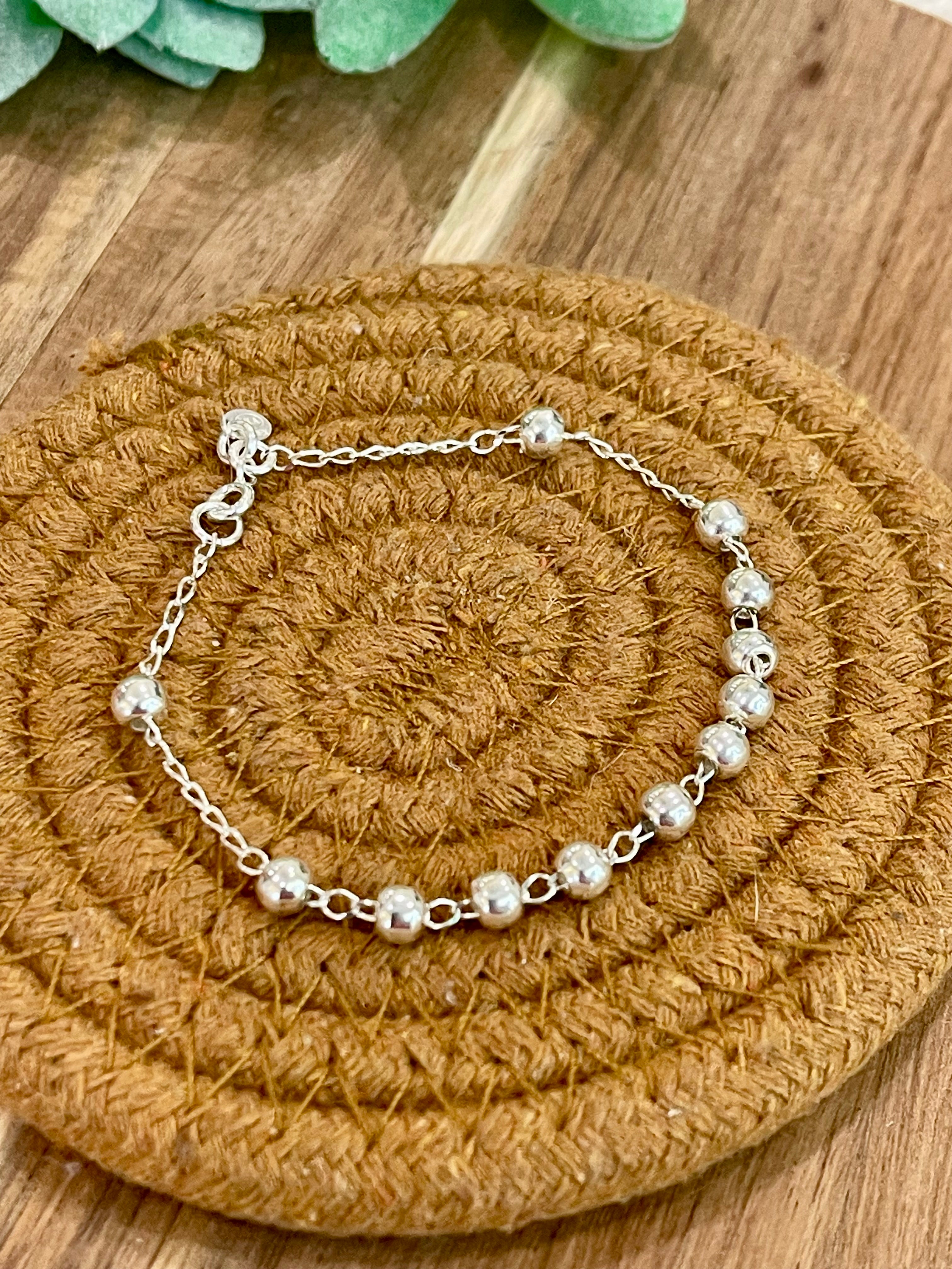 Handmade In Mexico Sterling Silver Chain Bracelet