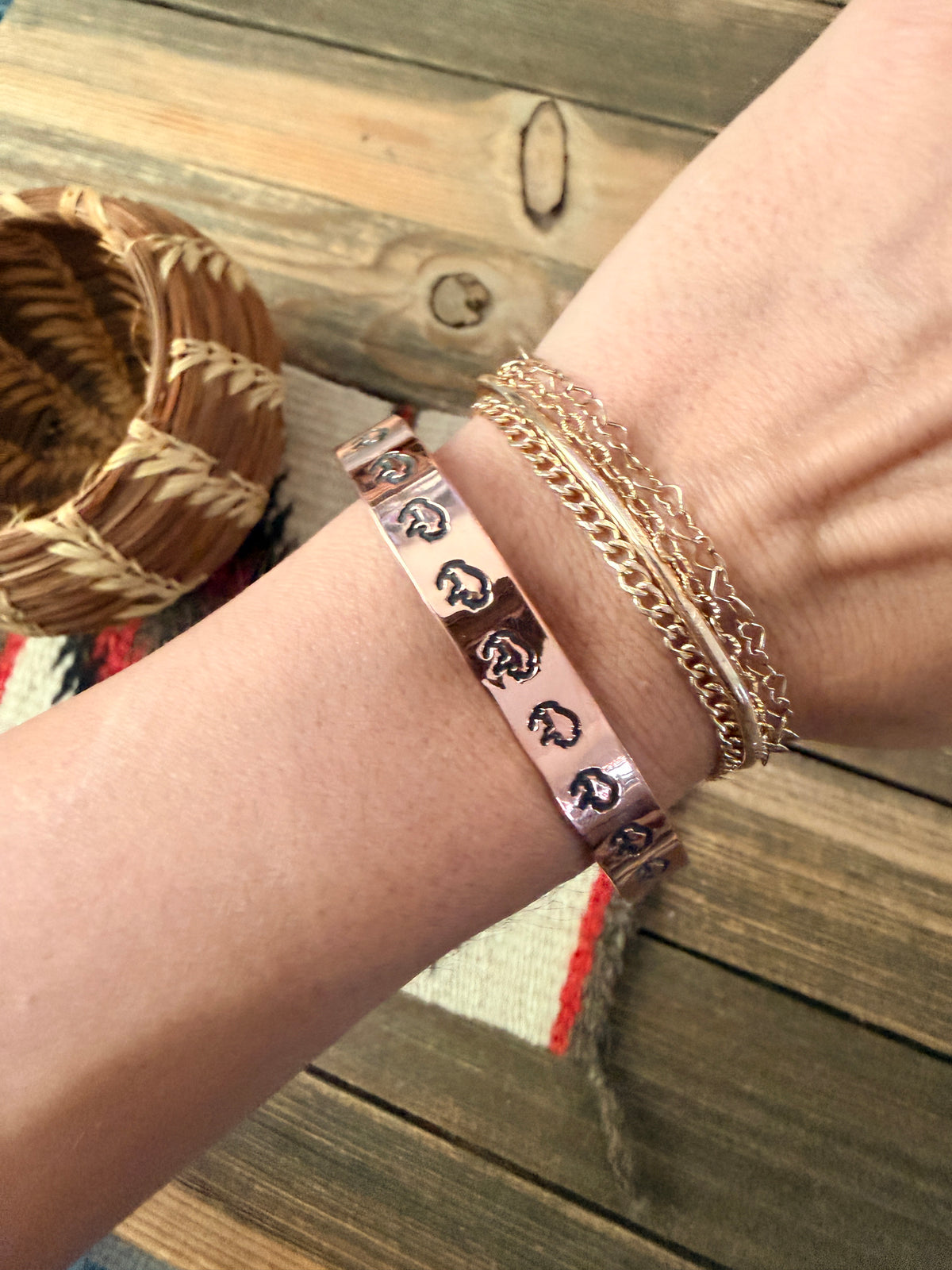 Handcrafted Copper Buffalo Cuff Bracelet