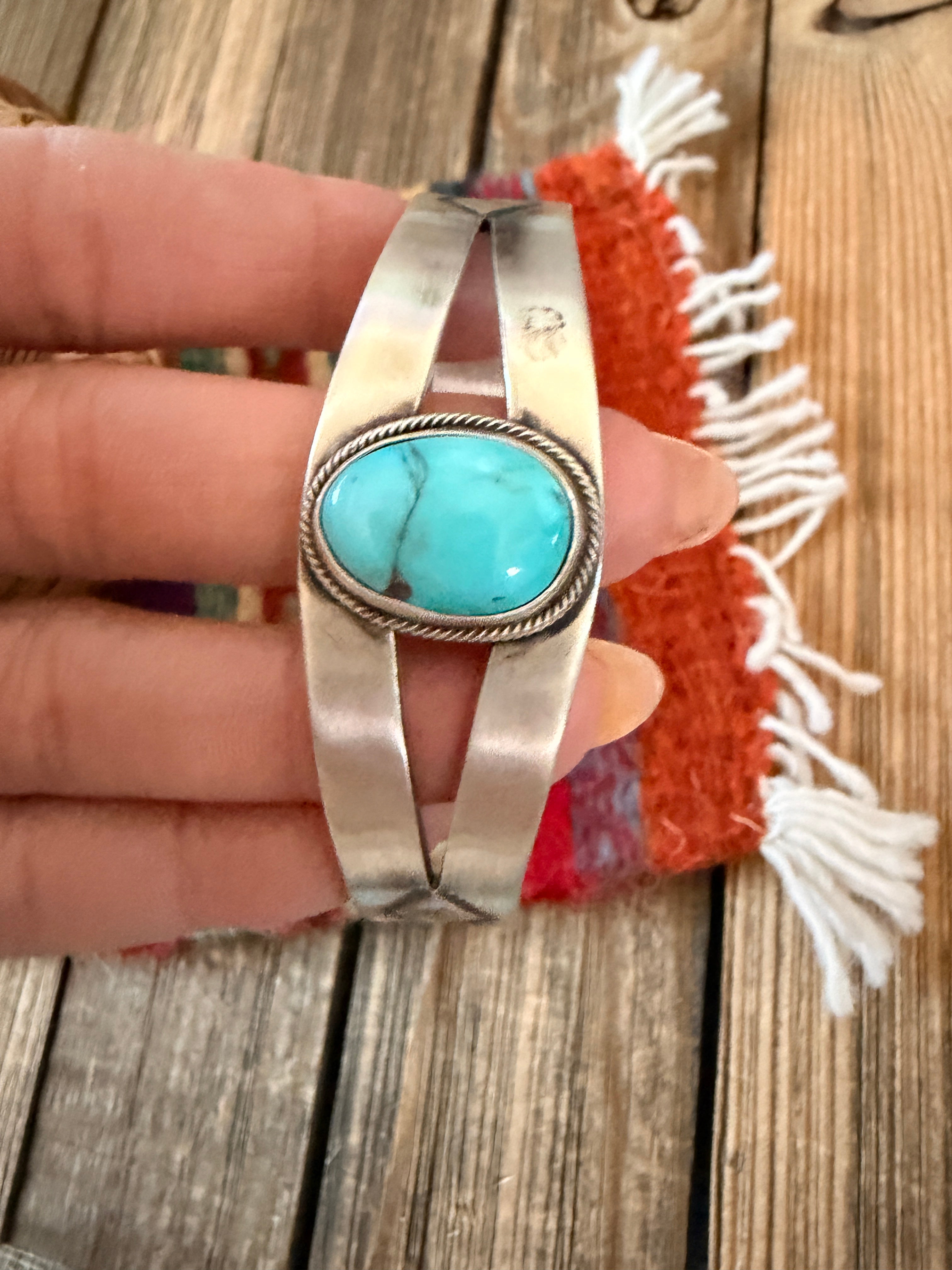 Handcrafted Sterling Silver & Turquoise Cuff Bracelet