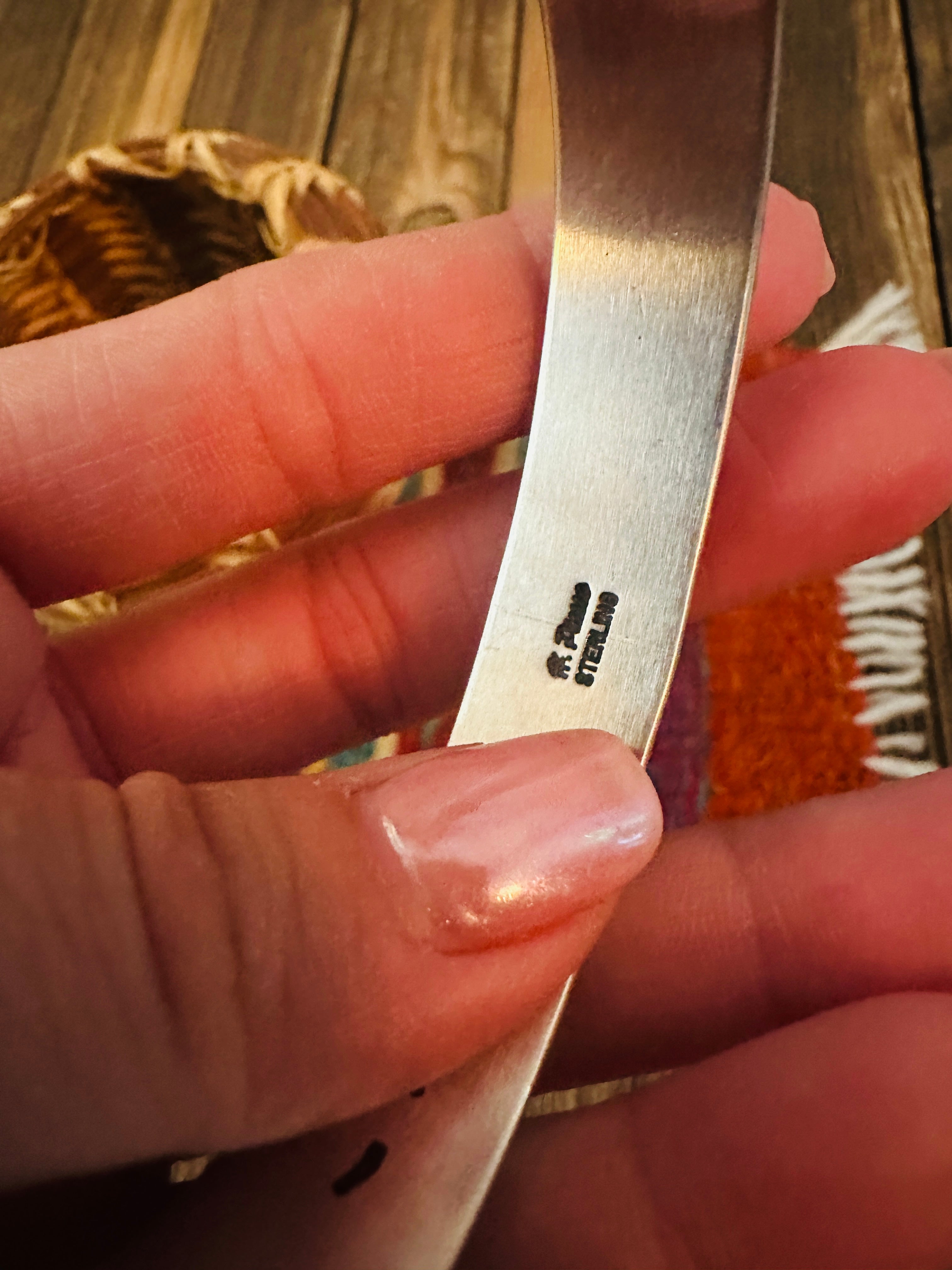 Handcrafted Sterling Silver Studded Cuff Bracelet