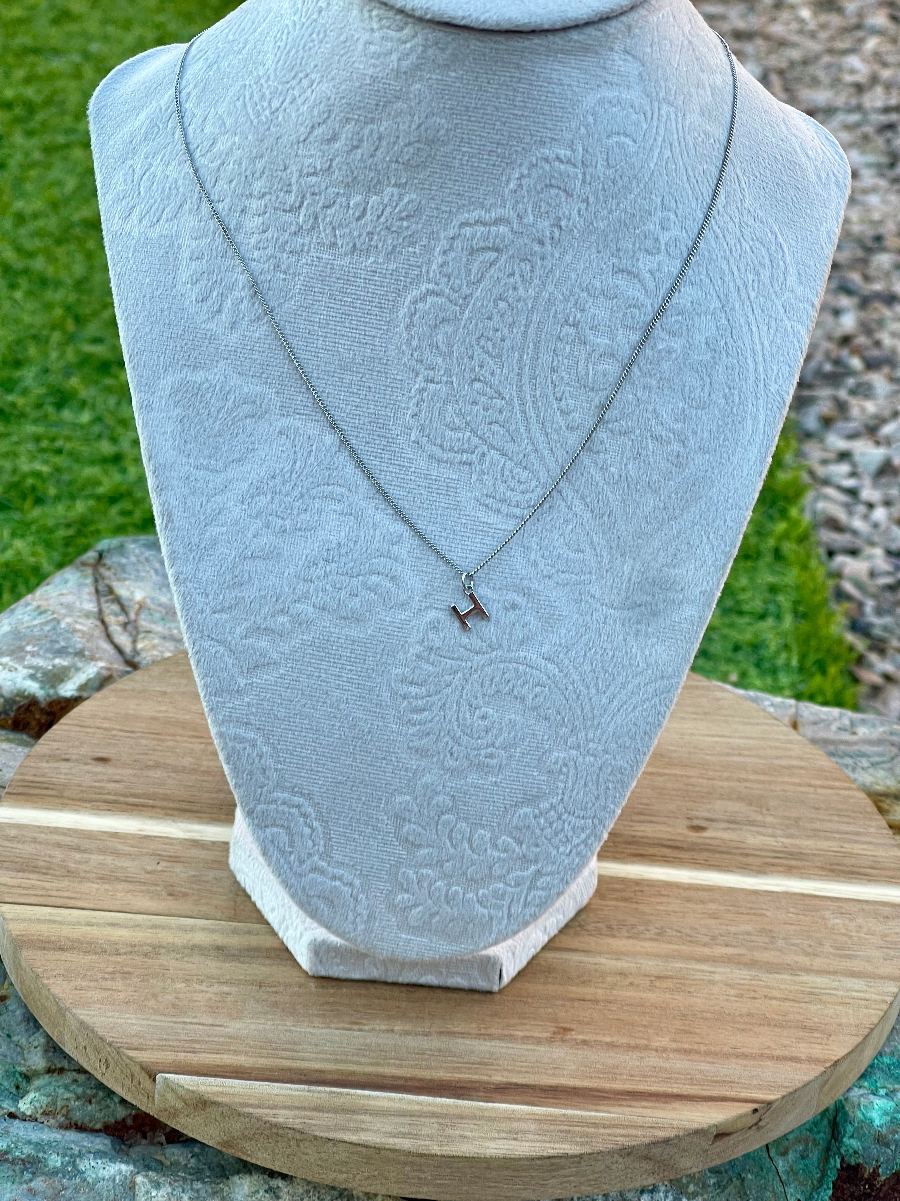 Handmade Sterling Silver Initial Chain Necklace