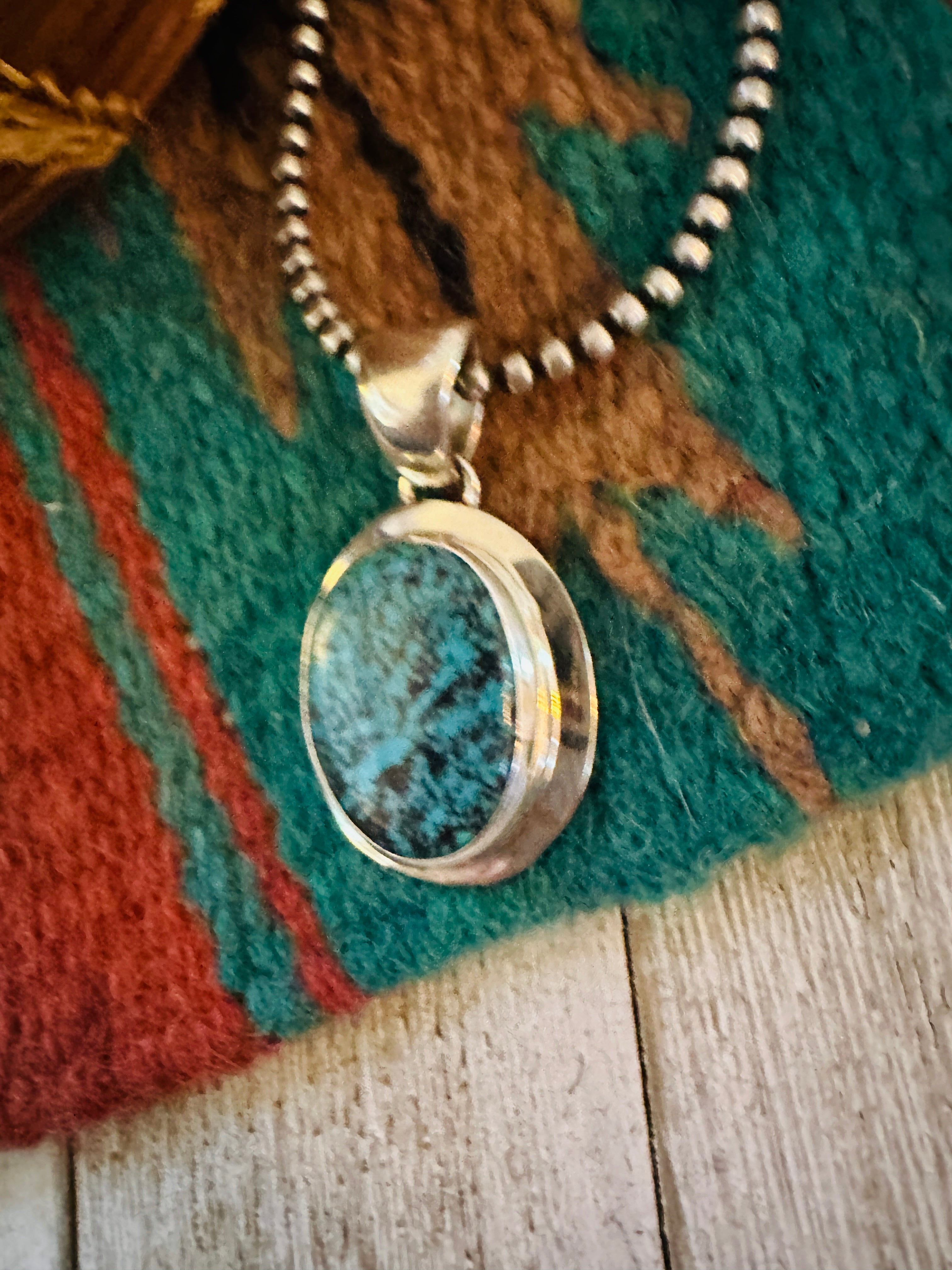 Handcrafted Sterling Silver & Turquoise Pendant