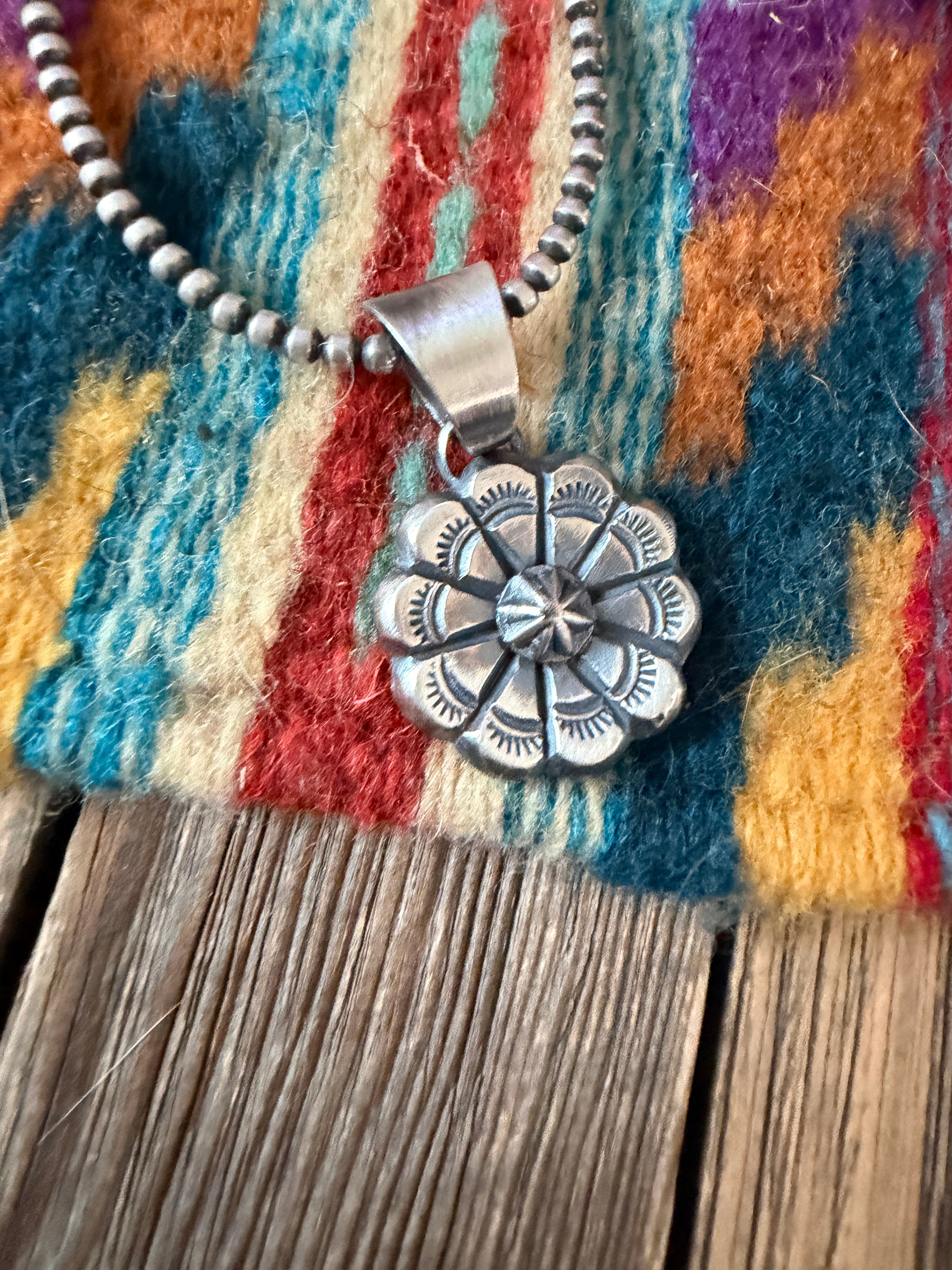 Handcrafted Sterling Silver Flower Pendant by Chimney Butte