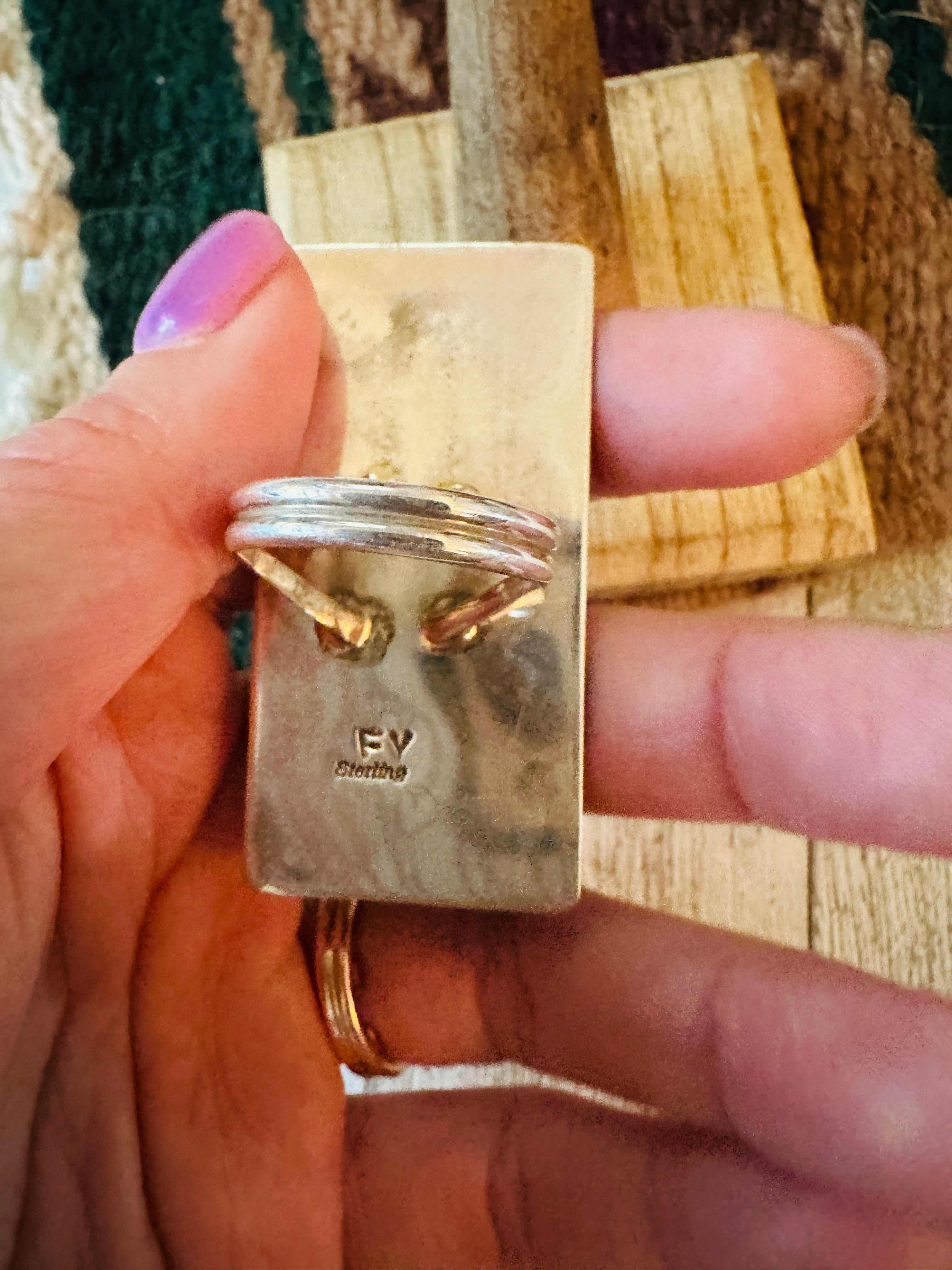 Handcrafted Sterling Silver & Turquoise Snake Eye Ring