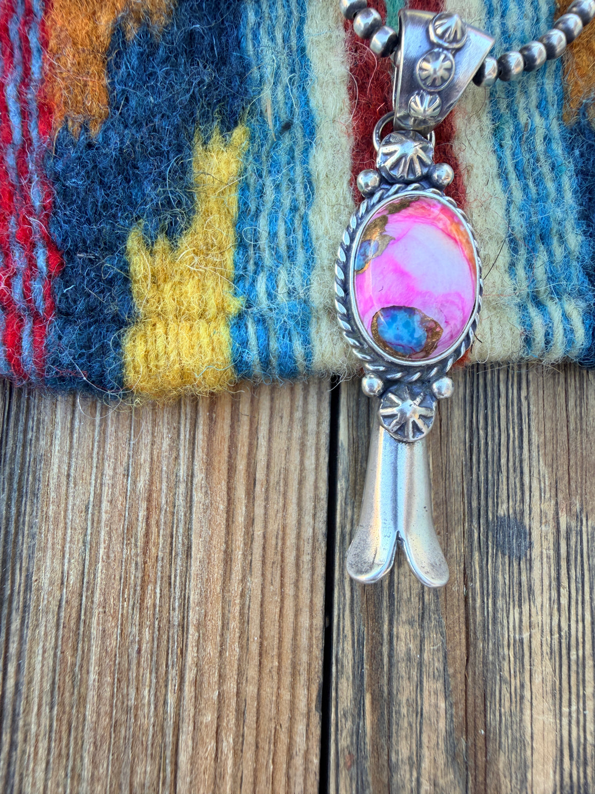 Handcrafted Sterling Silver & Pink Dream Blossom Pendant