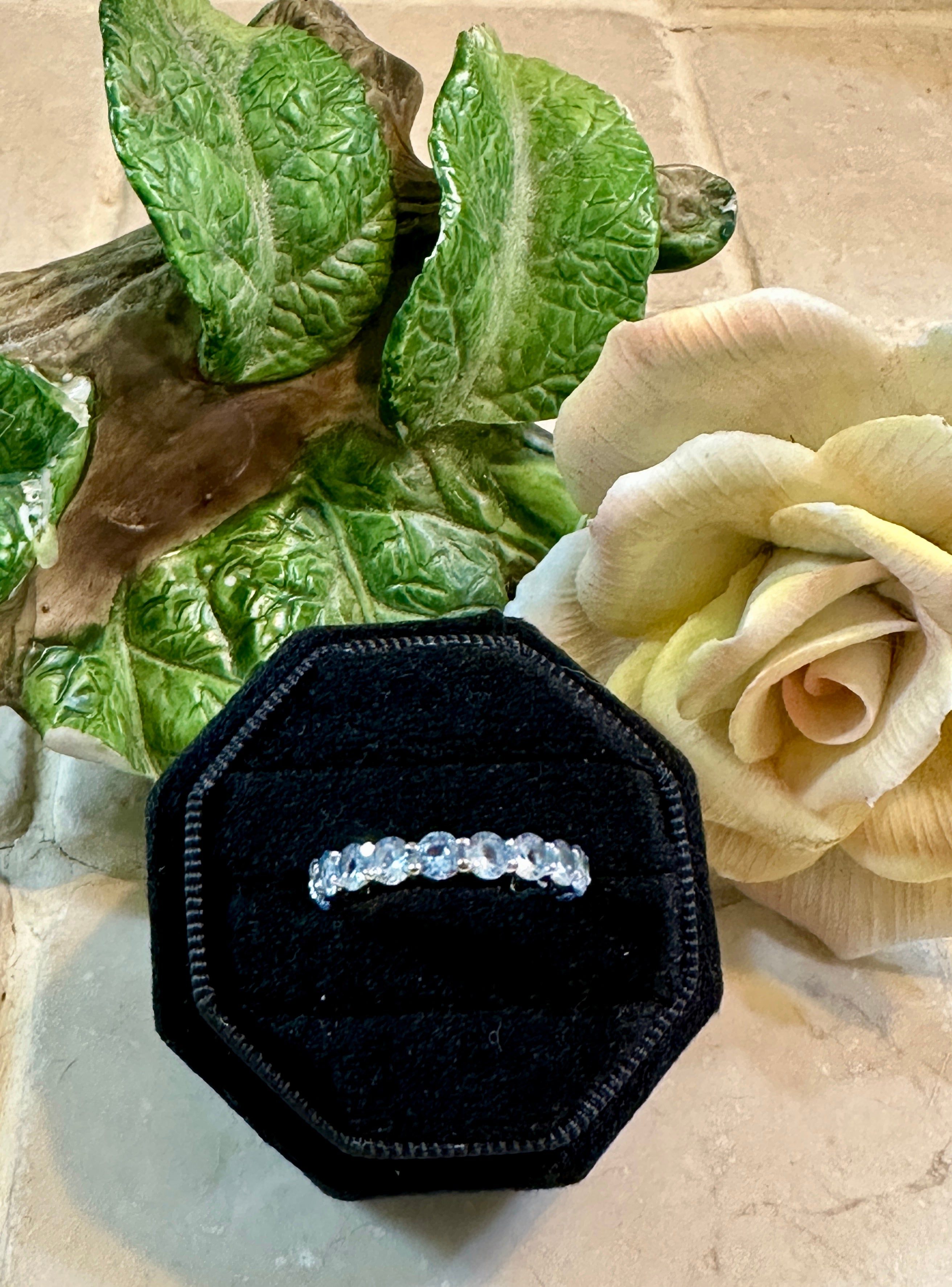 Sterling Silver Light Sapphire CZ Eternity