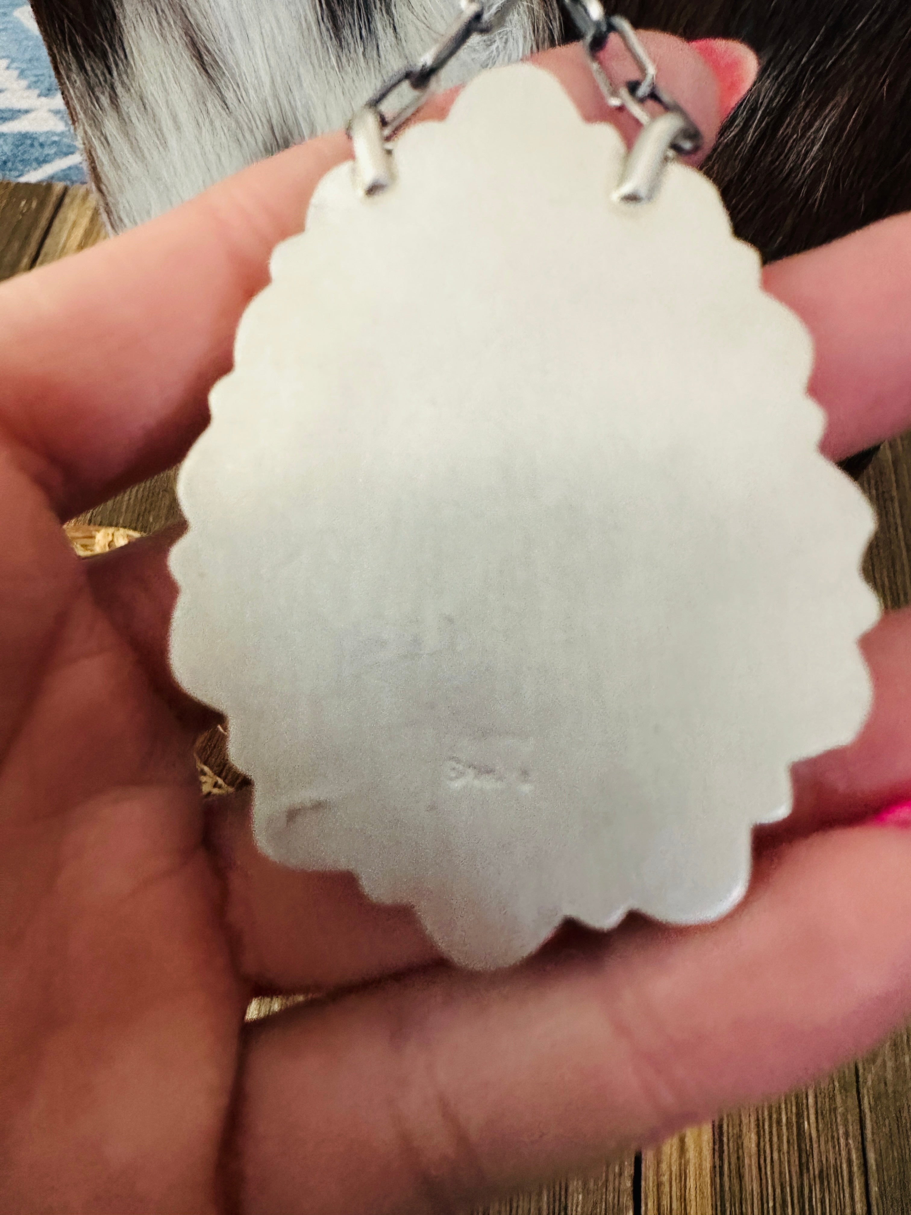 Handcrafted Multicolor Spiny Oyster & Sterling Silver Cluster Necklace by Sheila Becenti