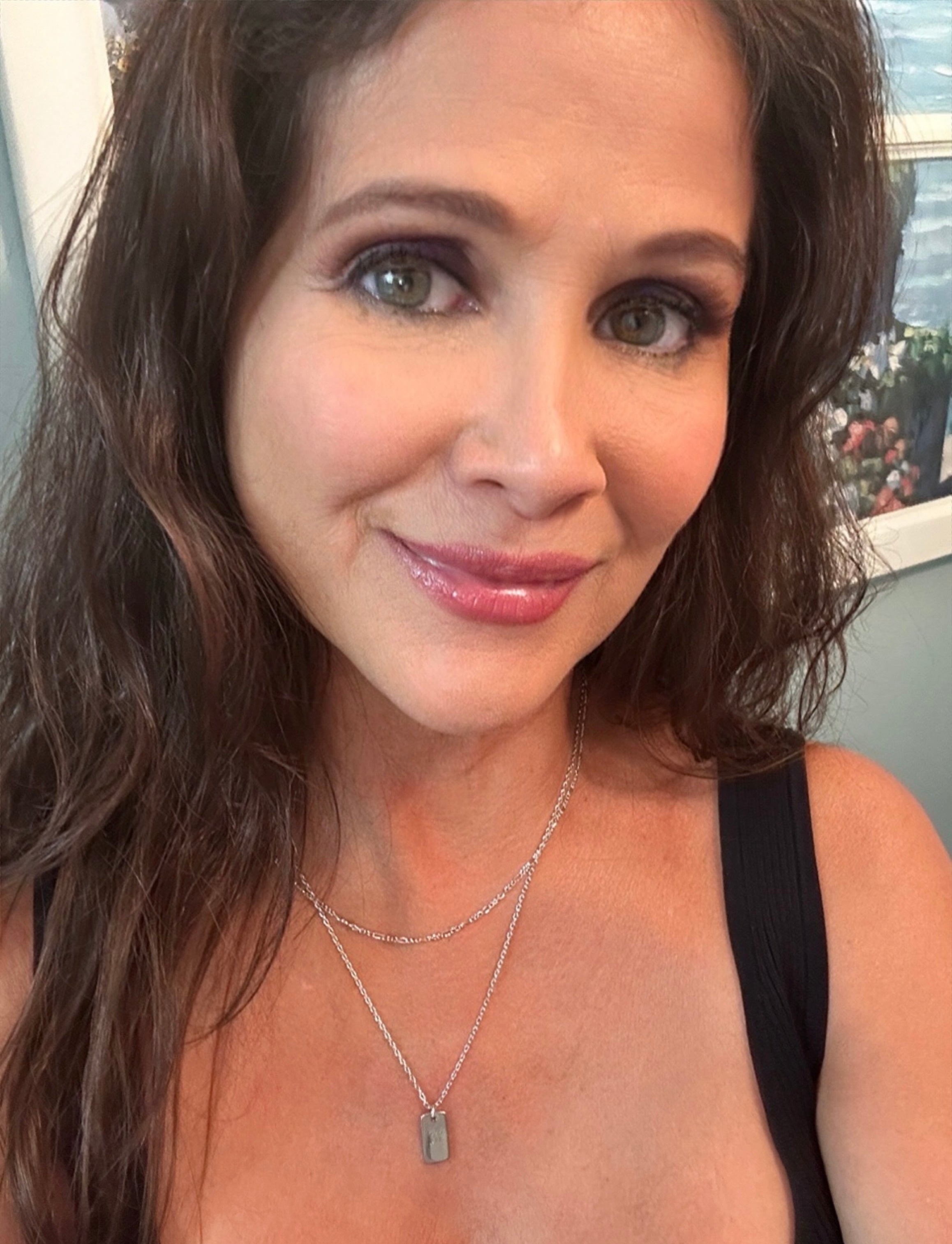 Initial Tag Layered Chain “R” Necklace