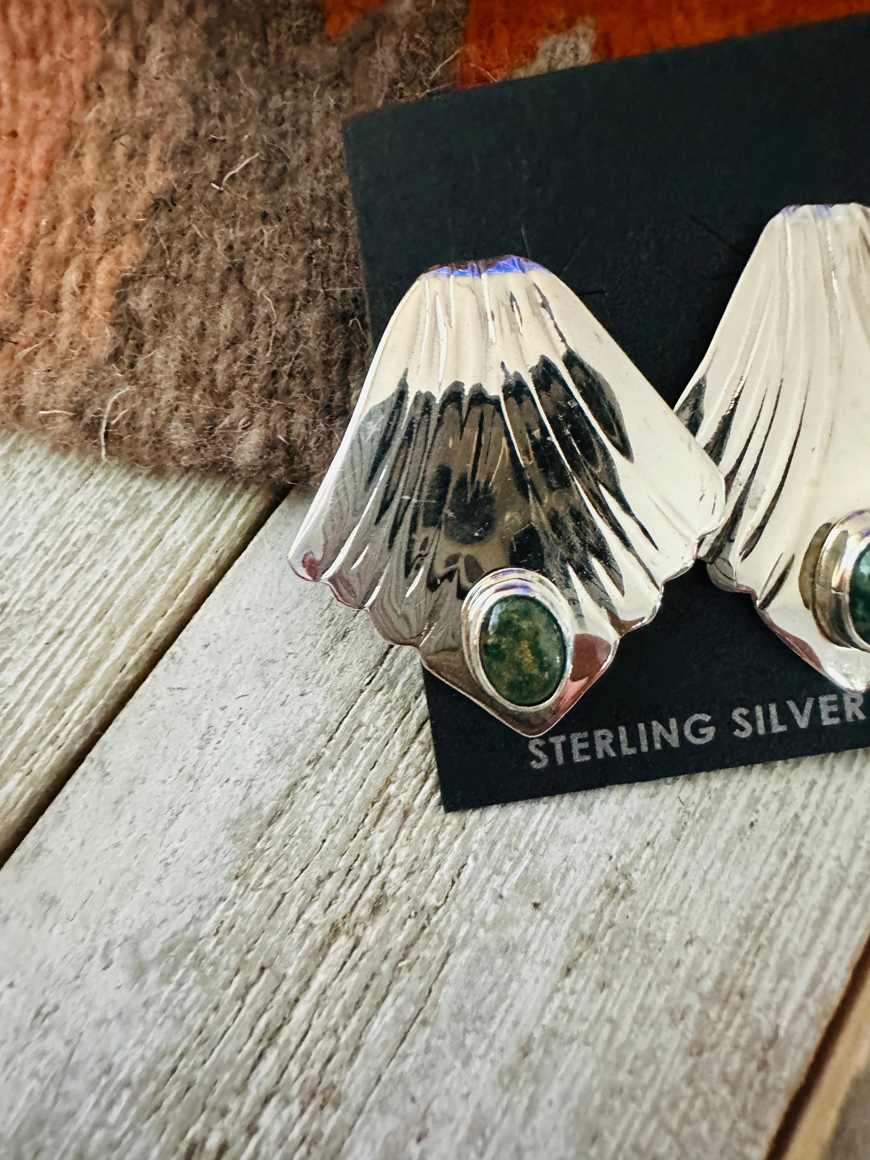 Handcrafted Sterling Silver & Variscite Dangle Earrings