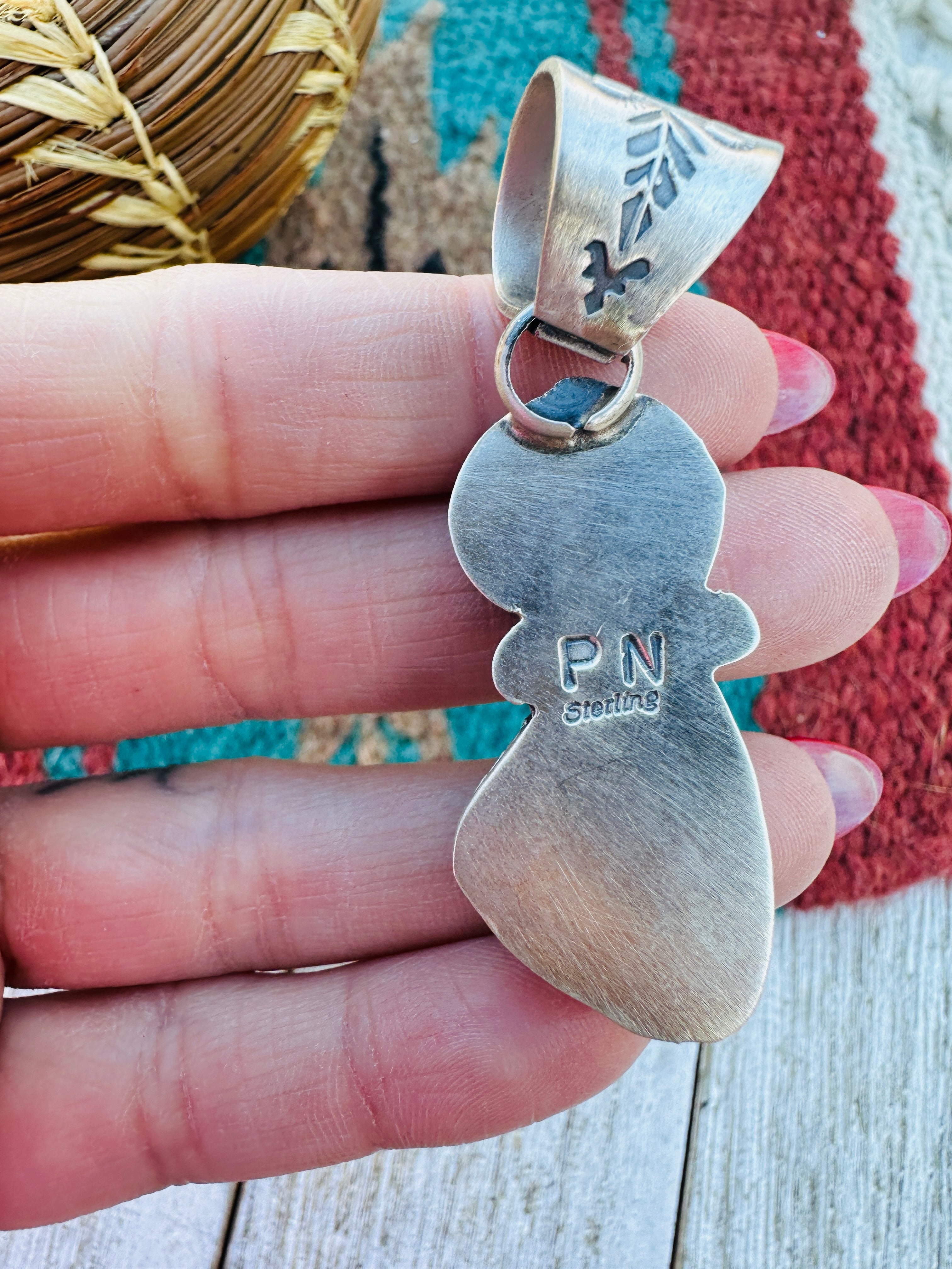 Handcrafted Sterling Silver & Multi Turquoise Pendant