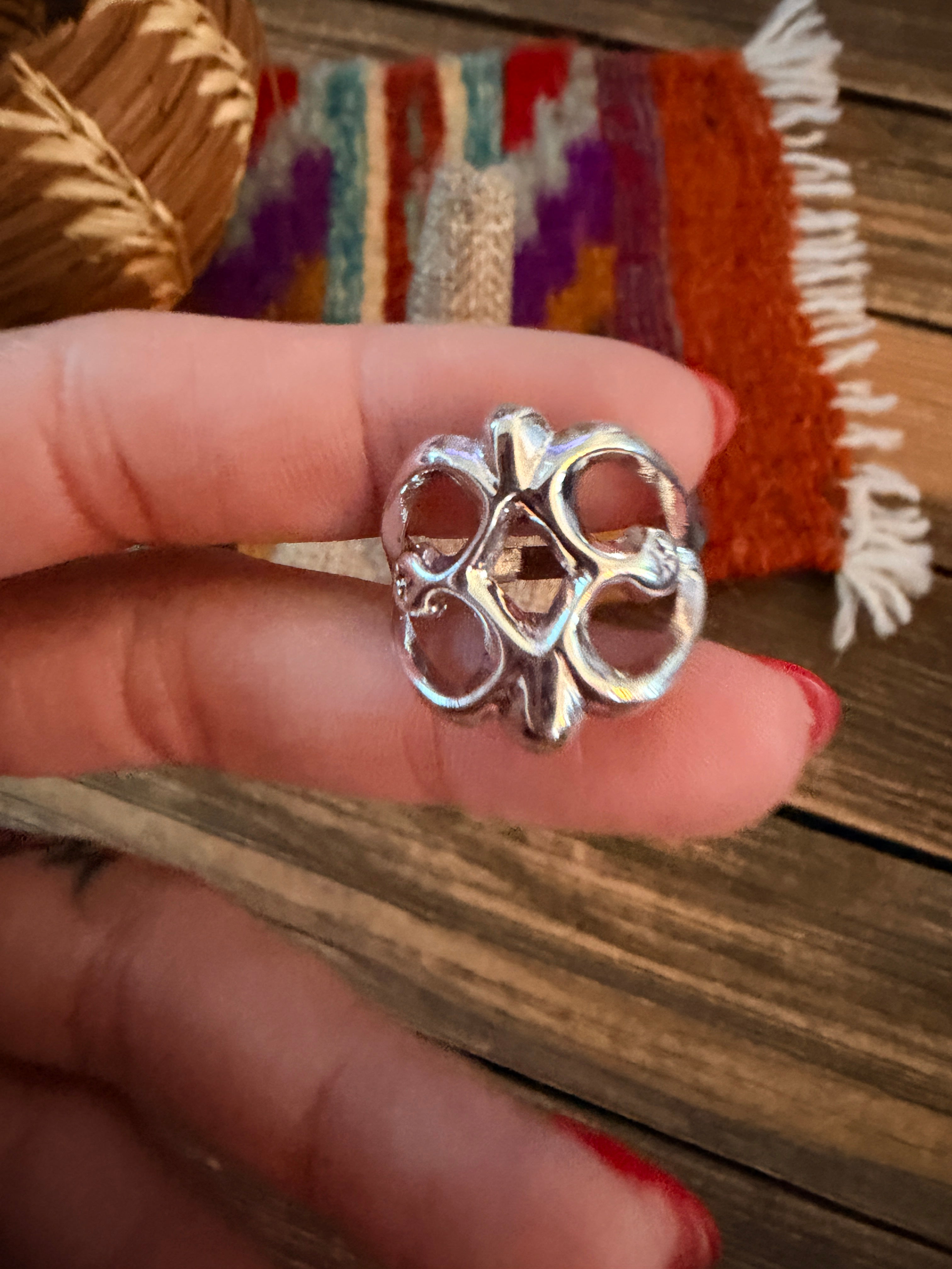 Handcrafted Sterling Silver Band Ring by Francis L. Begay