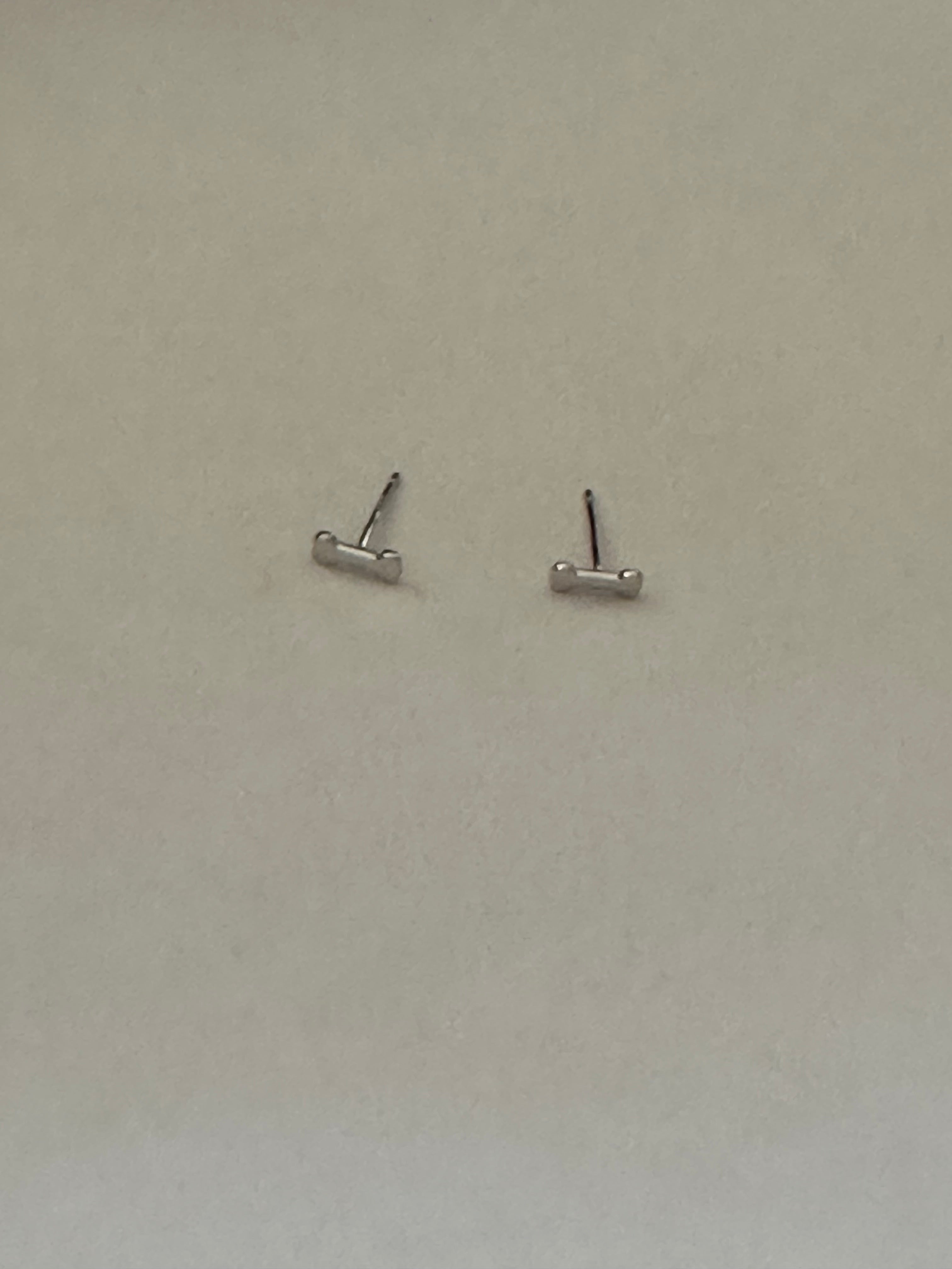 Sterling Silver Give a Dog a Bone Stud Earrings