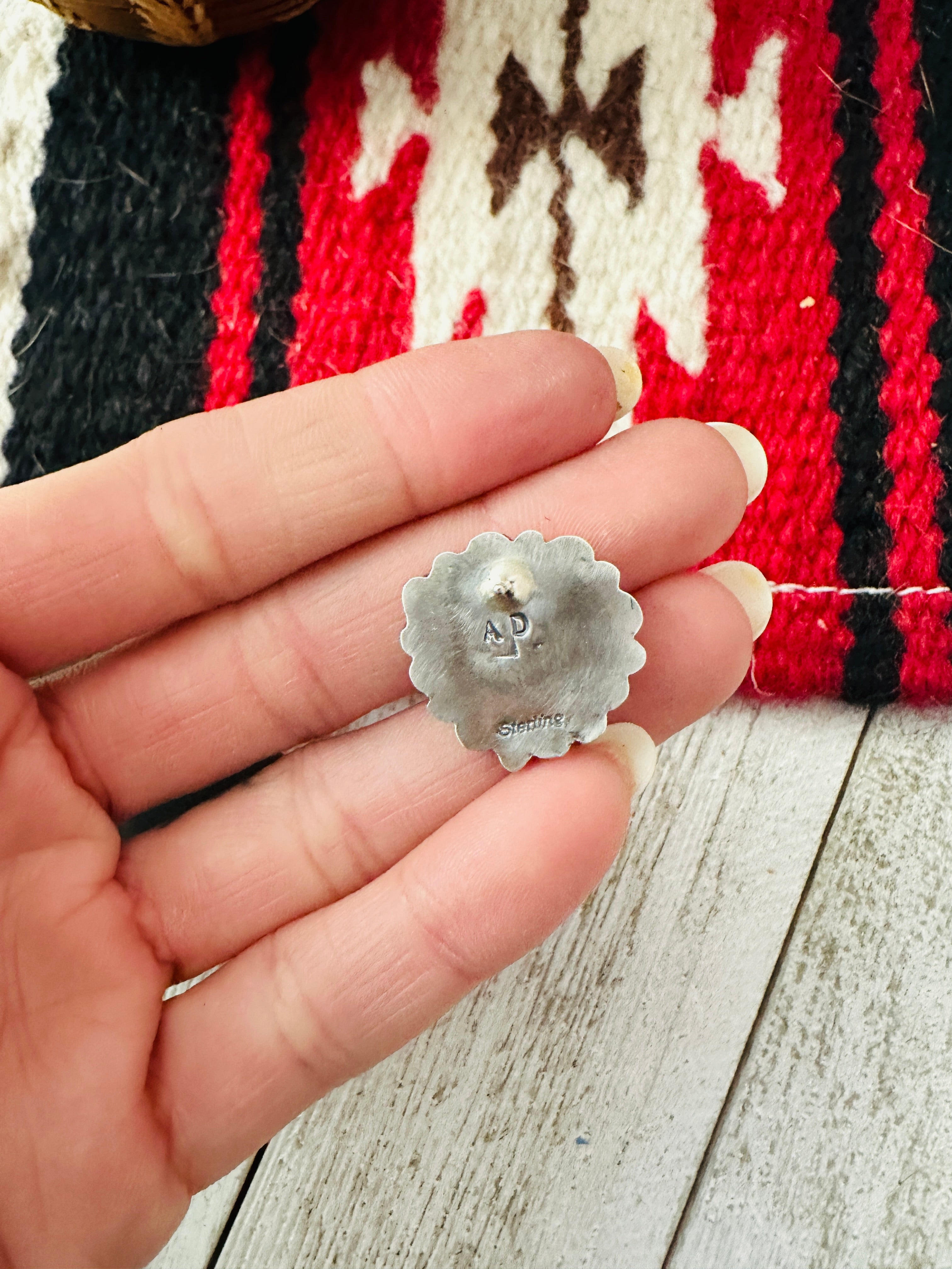 Sterling Silver & Queen Pink Conch Cluster Heart Earrings