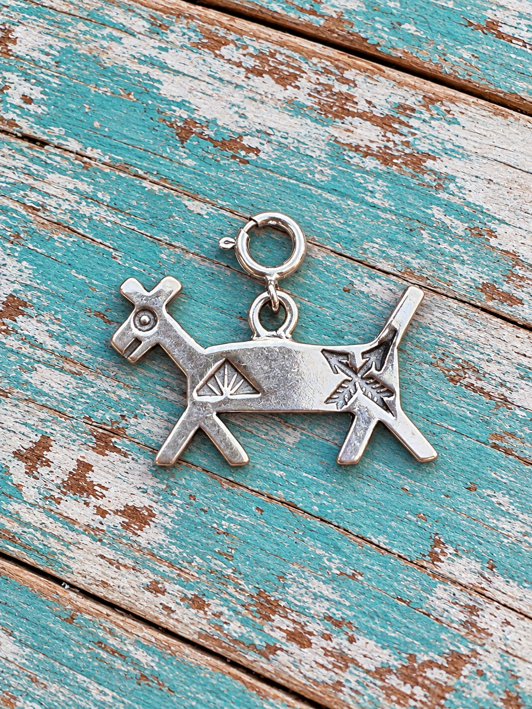 Handcrafted Sterling Silver Goat Petroglyph Charm