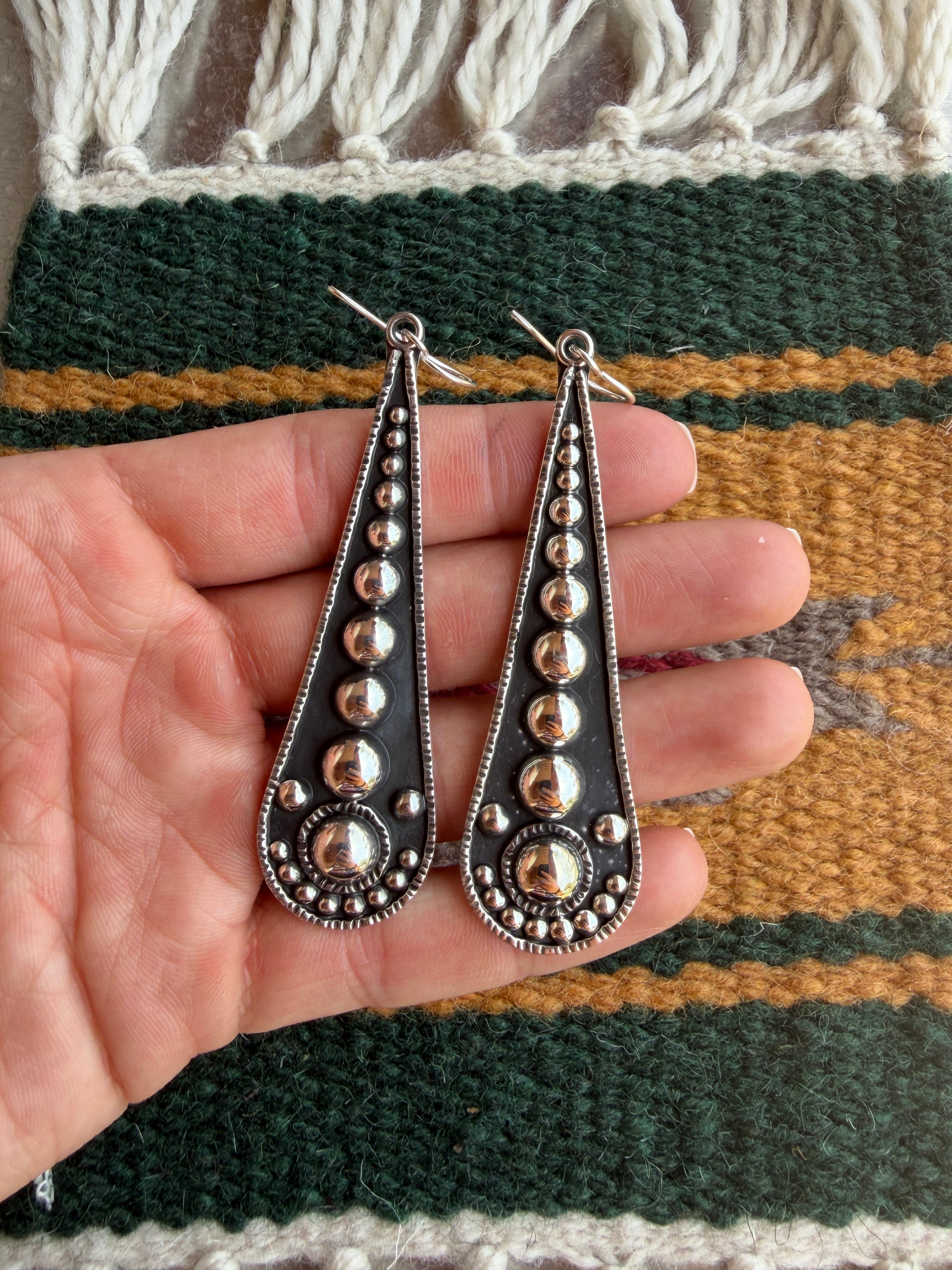 Handmade Sterling Silver Dangle Earrings