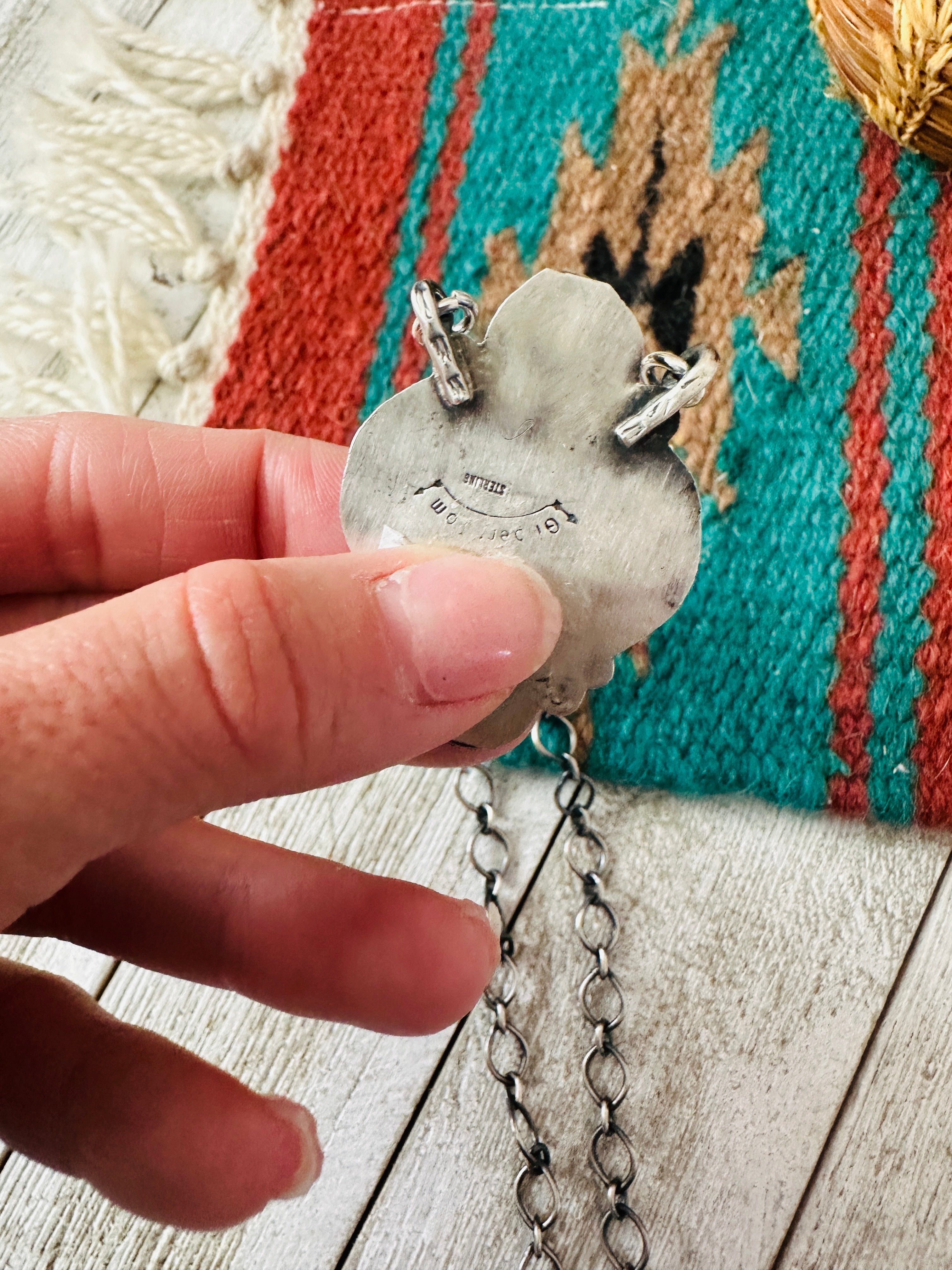 Handcrafted Sterling Silver & Golden Hills Turquoise Necklace