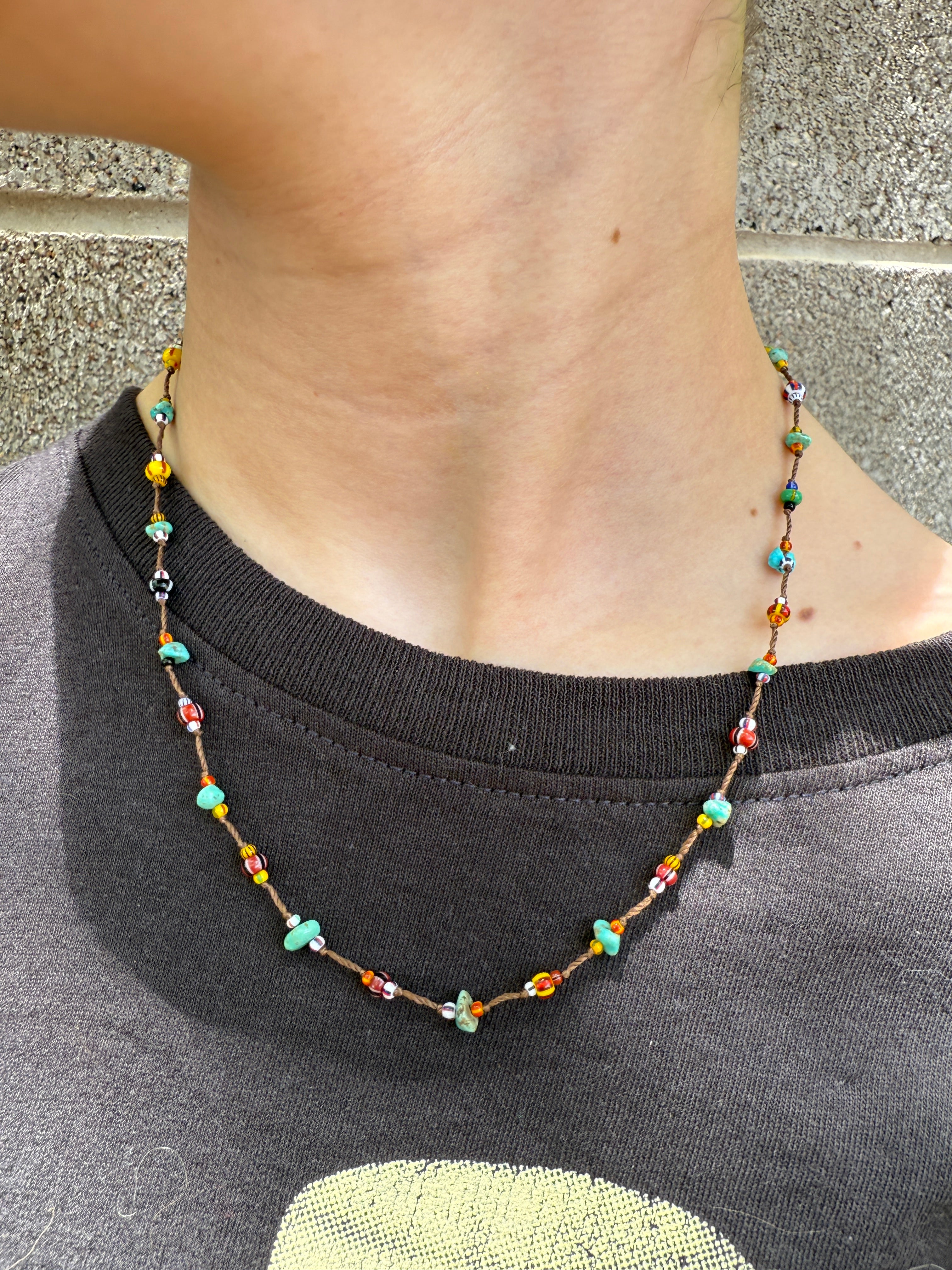 “The Golden Collection” Beaded Bliss Handmade Beaded Necklace 16” STYLE 4