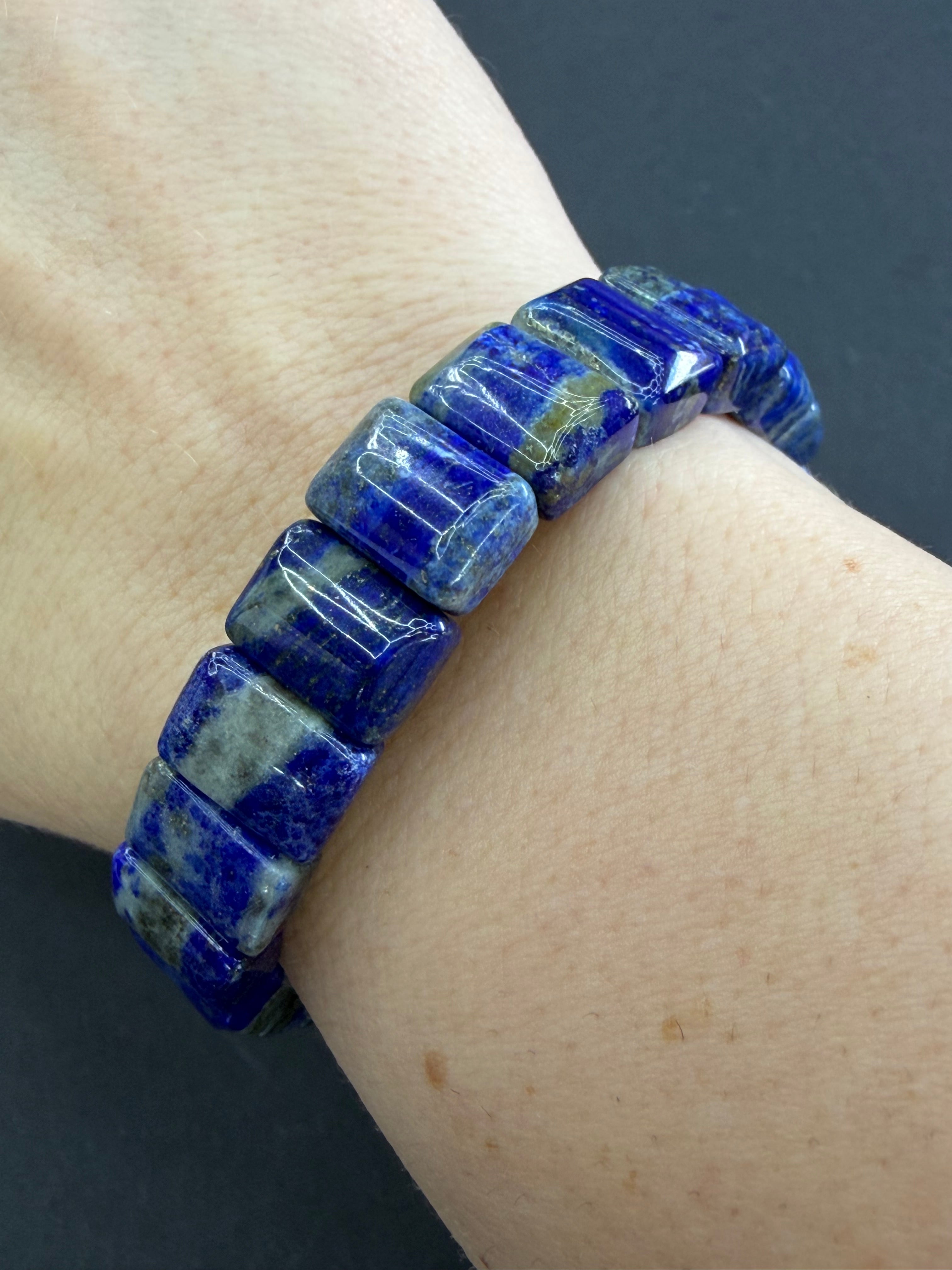 Lapis Beaded Stretch Bracelet