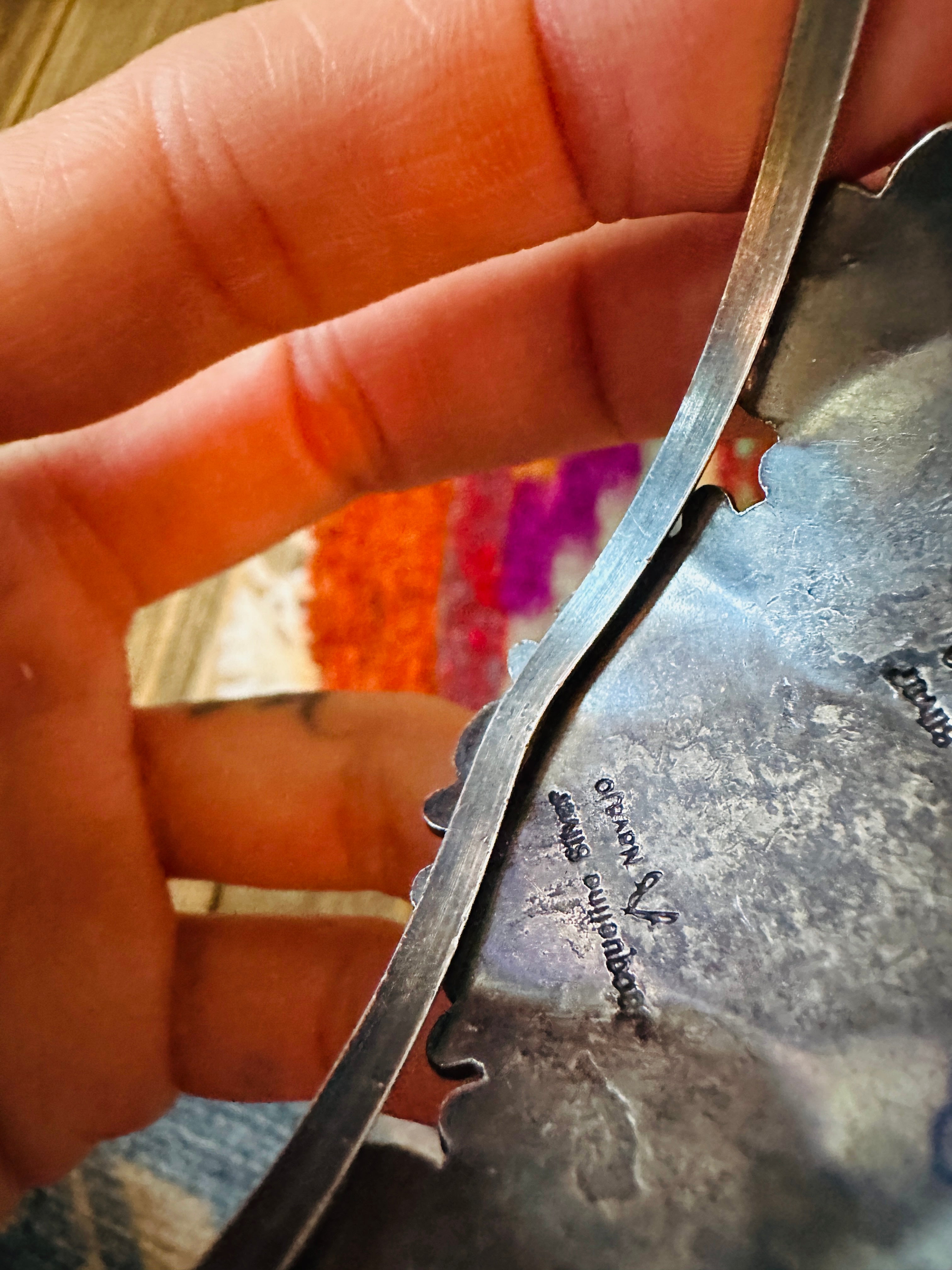 Handcrafted Turquoise & Sterling Silver Cuff Bracelet by Jacqueline Silver