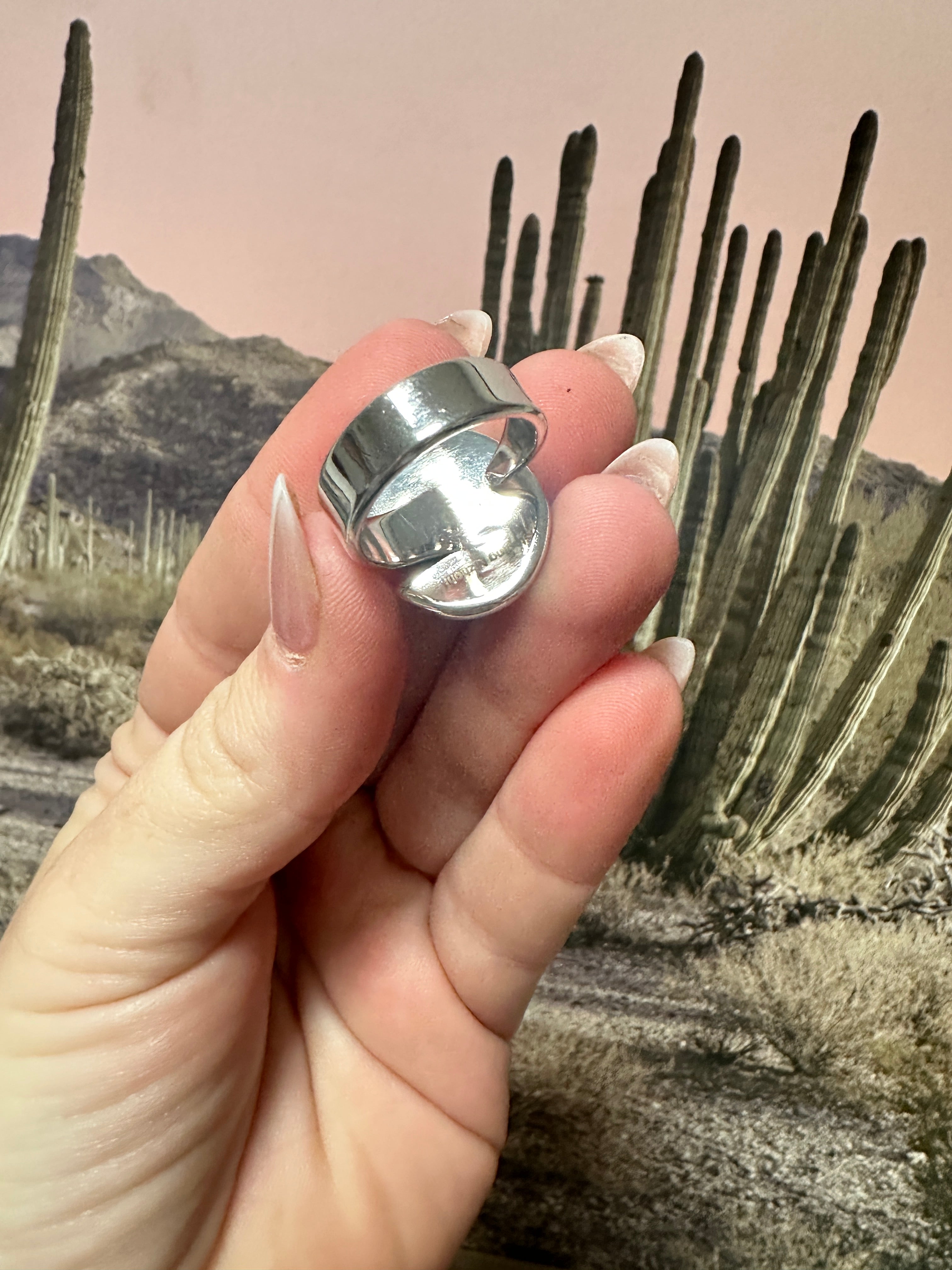 Handmade Sterling Silver & Bumble Bee Adjustable Ring