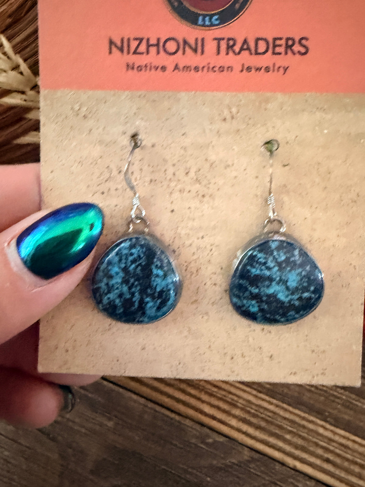 Handcrafted Turquoise & Sterling Silver Dangle Earrings