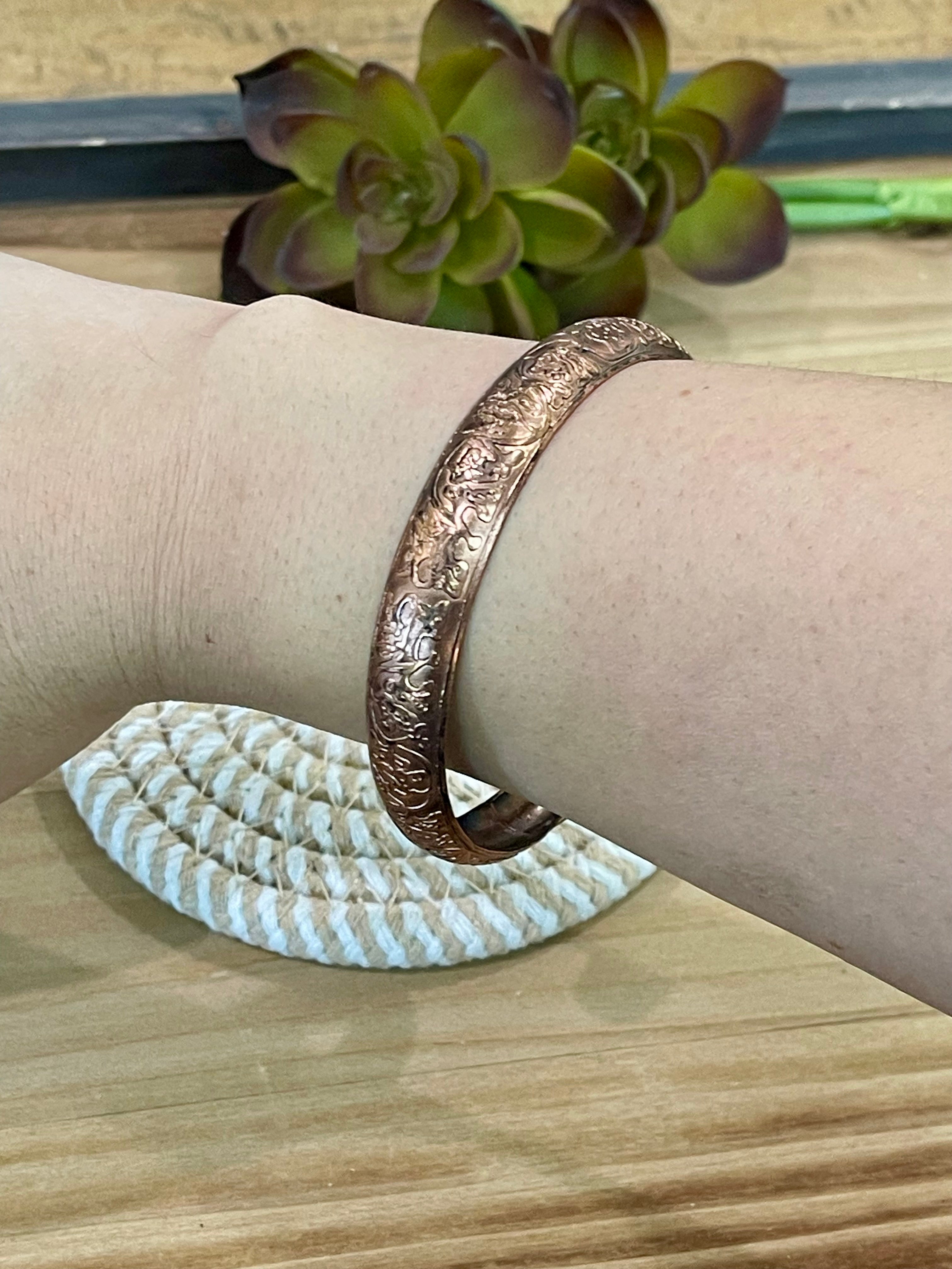 Vintage Handmade Copper Bangle Bracelet