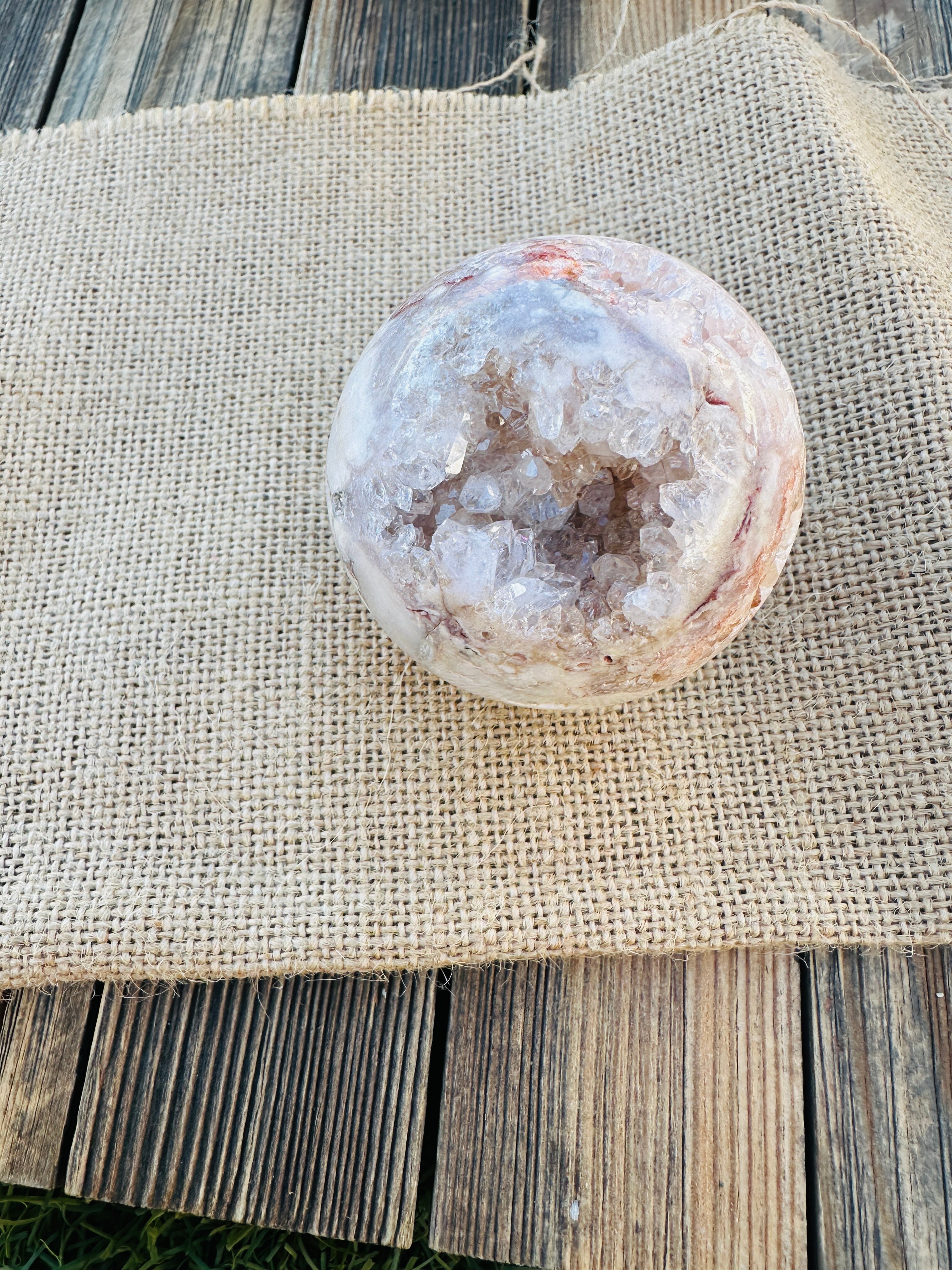 ✨ Nizhoni Crystals ✨ Pink Amethyst Geode Sphere