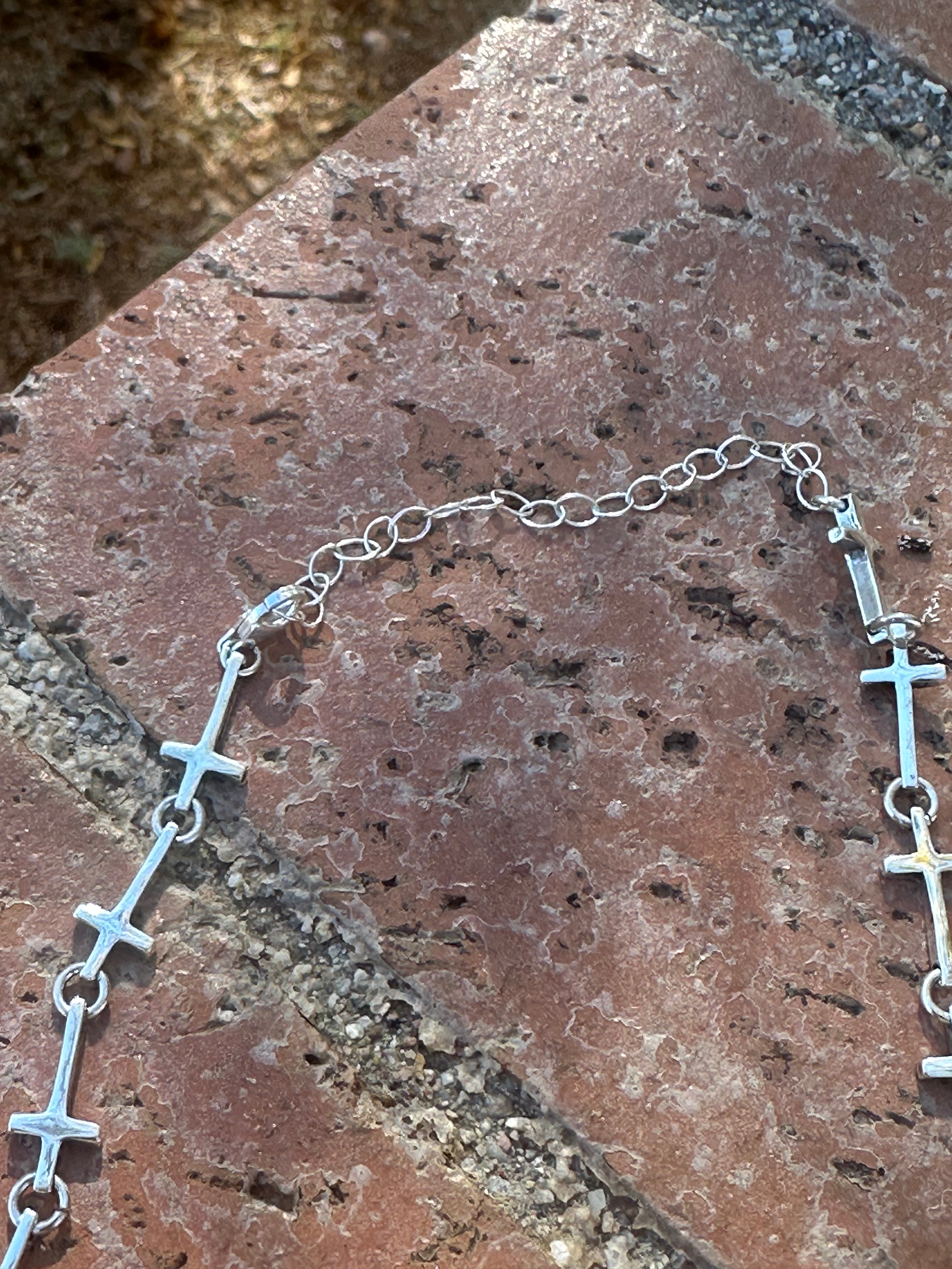 Handmade Sterling Silver Cross Necklace
