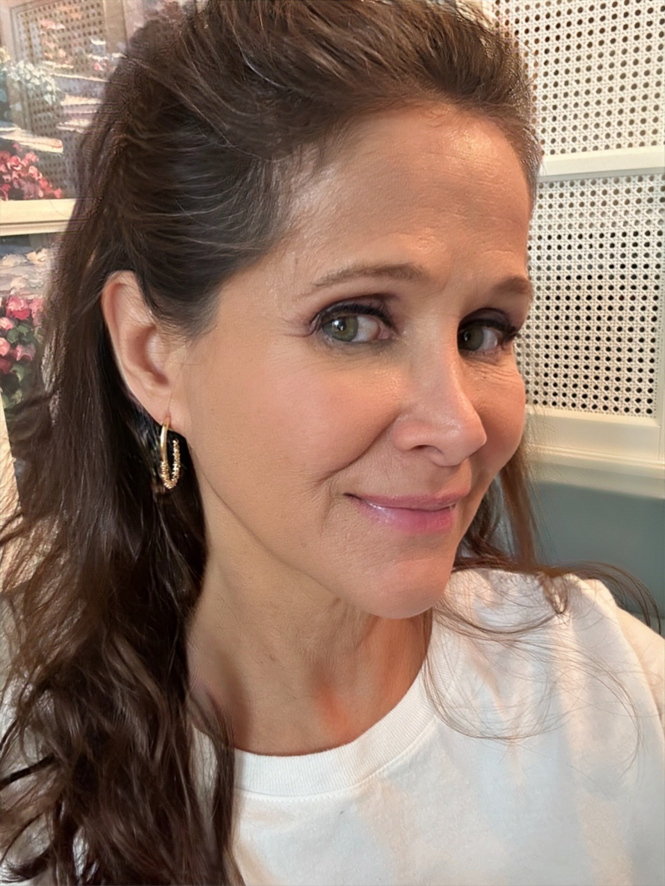 Elongated Sparkle Gold Hoops