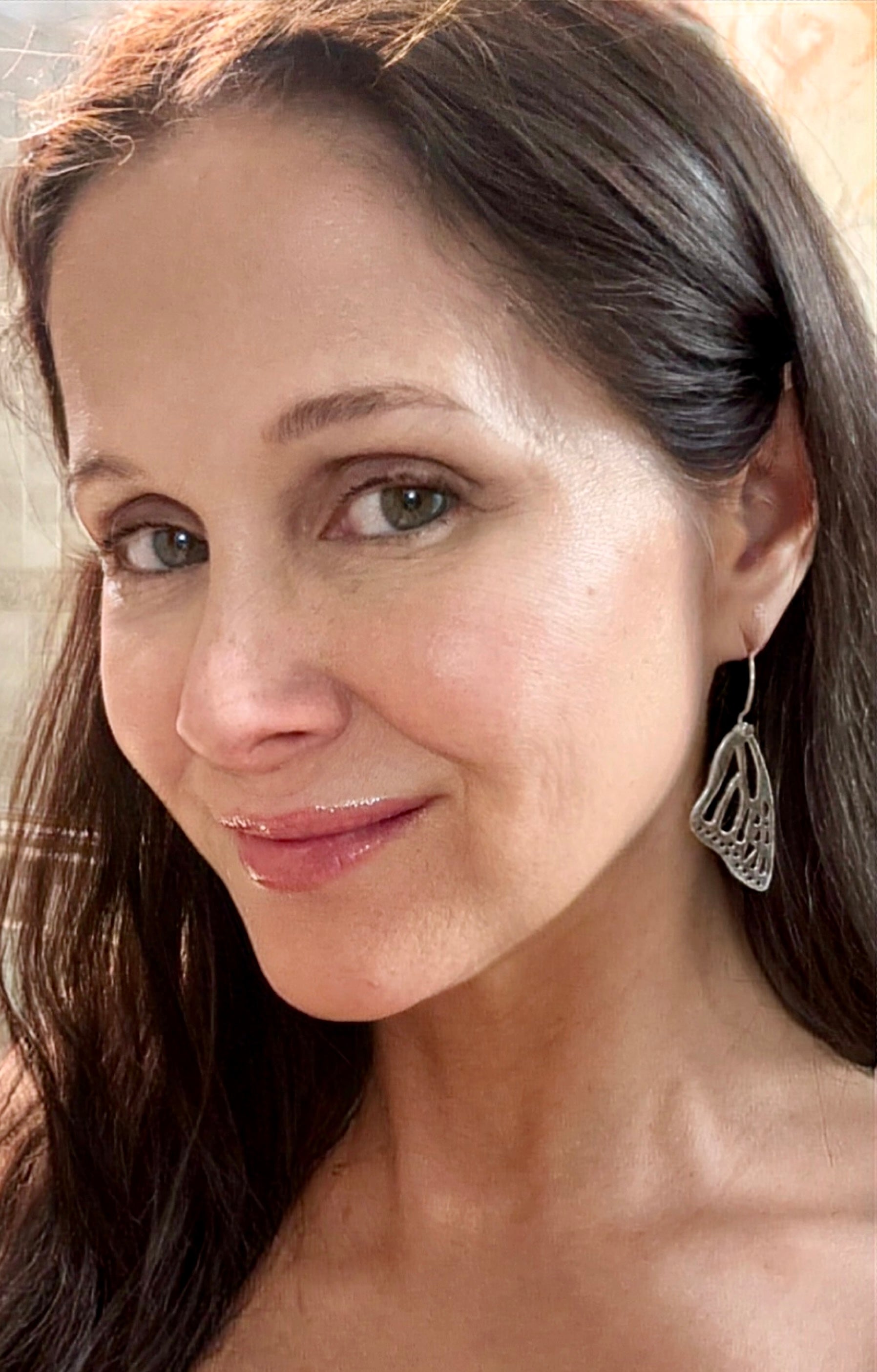 Monarch Wing Earrings on Hook