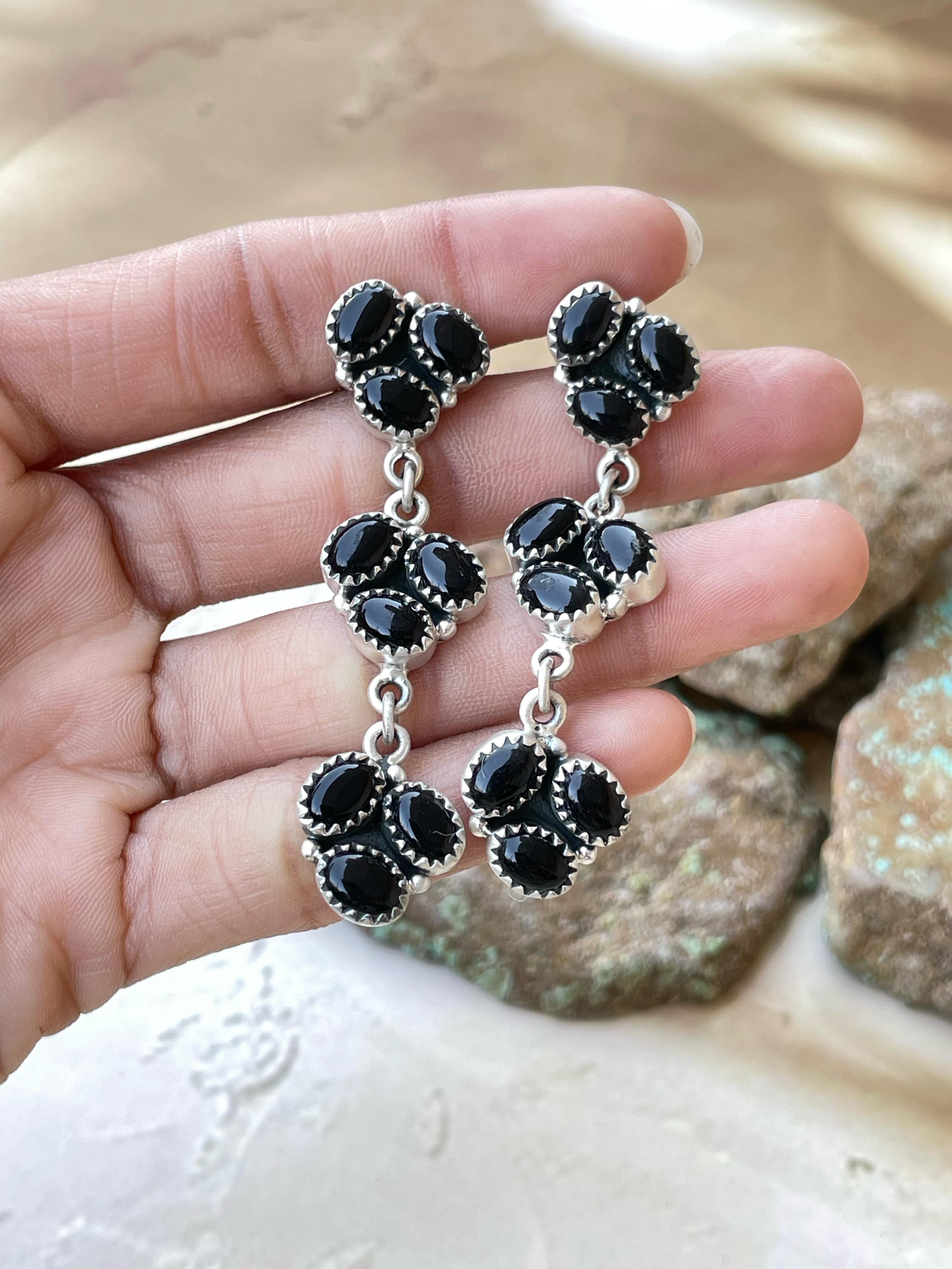 Handmade Sterling Silver Tombstone Earrings